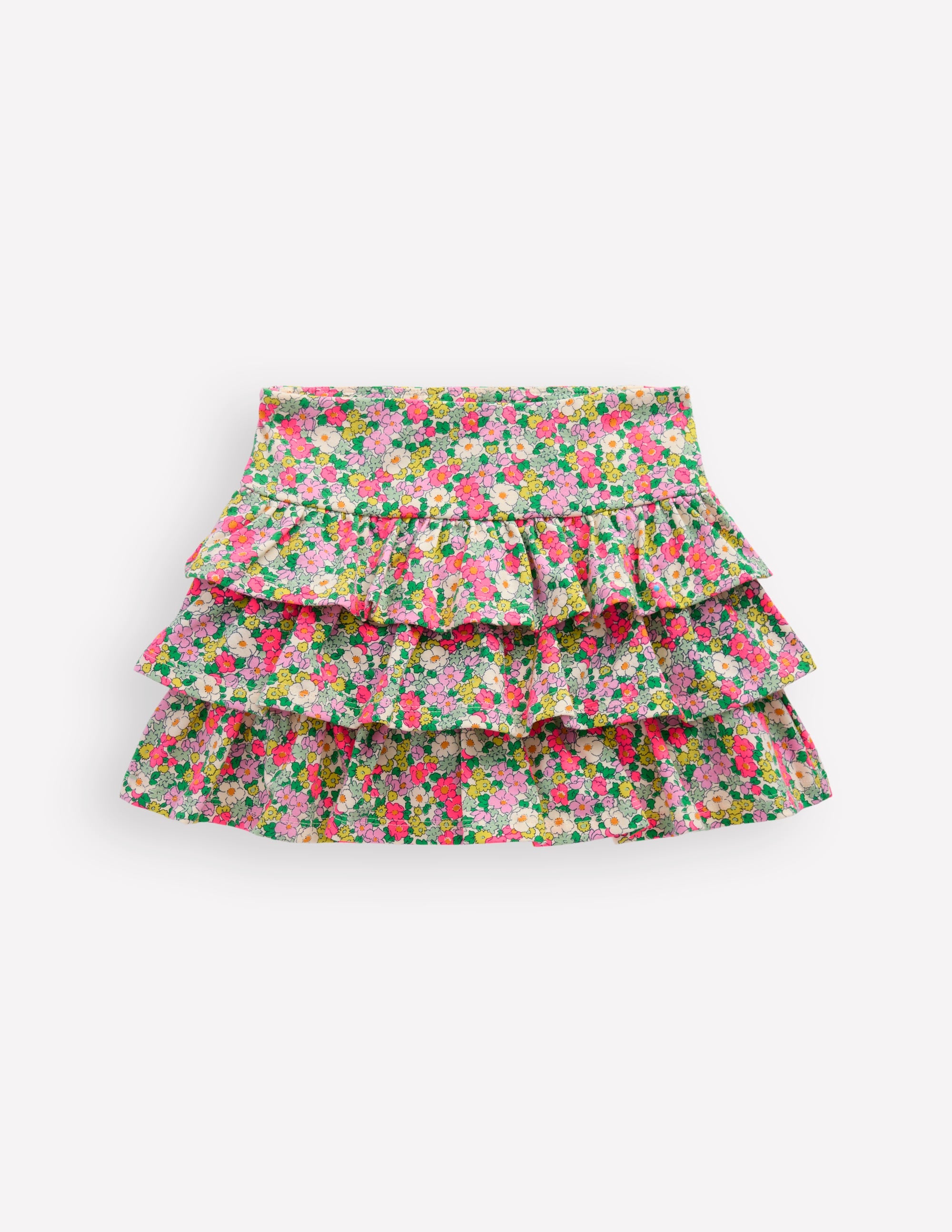 Frill Jersey Skort-Multi Summer Flowerbed - Image 1