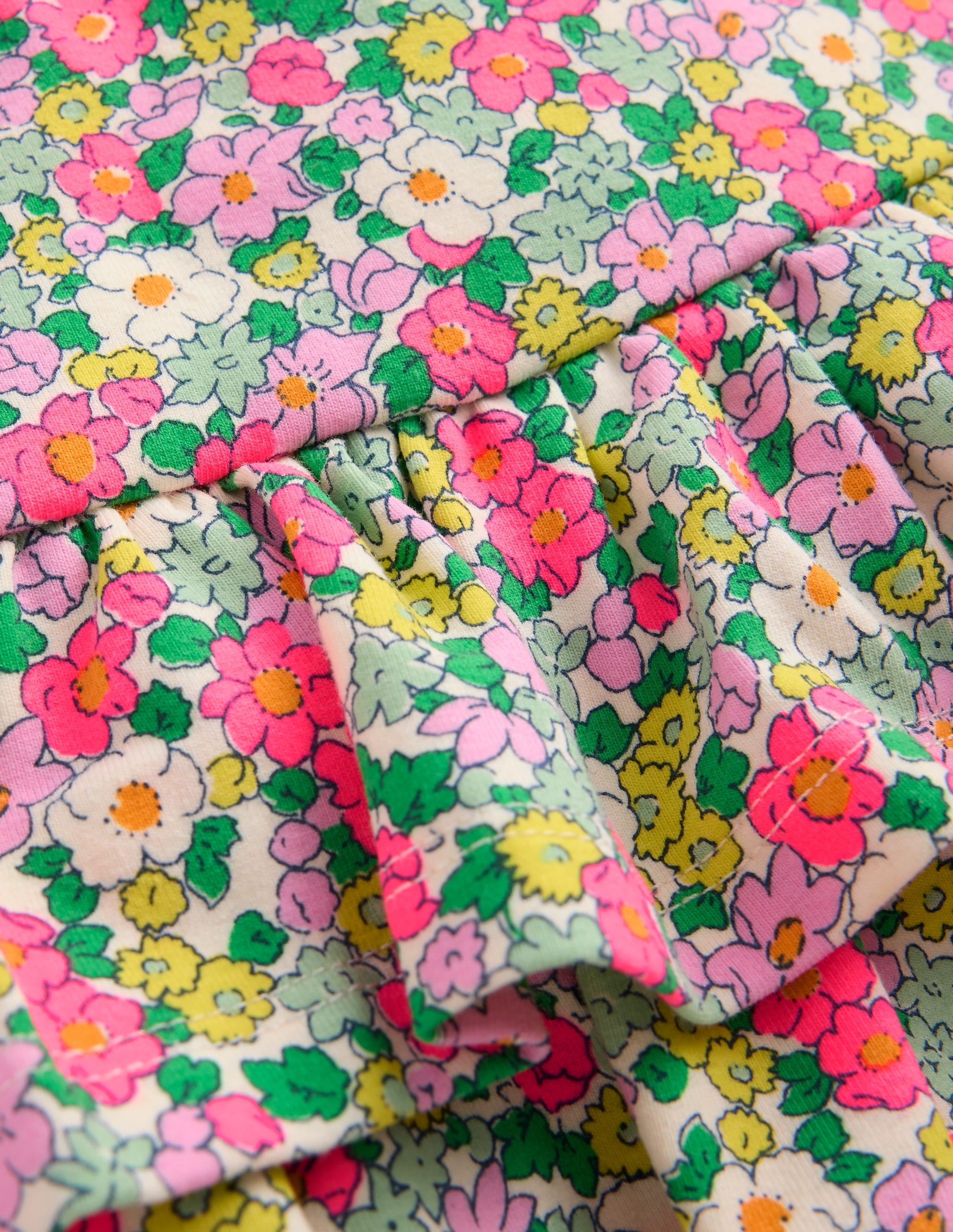Frill Jersey Skort-Multi Summer Flowerbed - Image 3