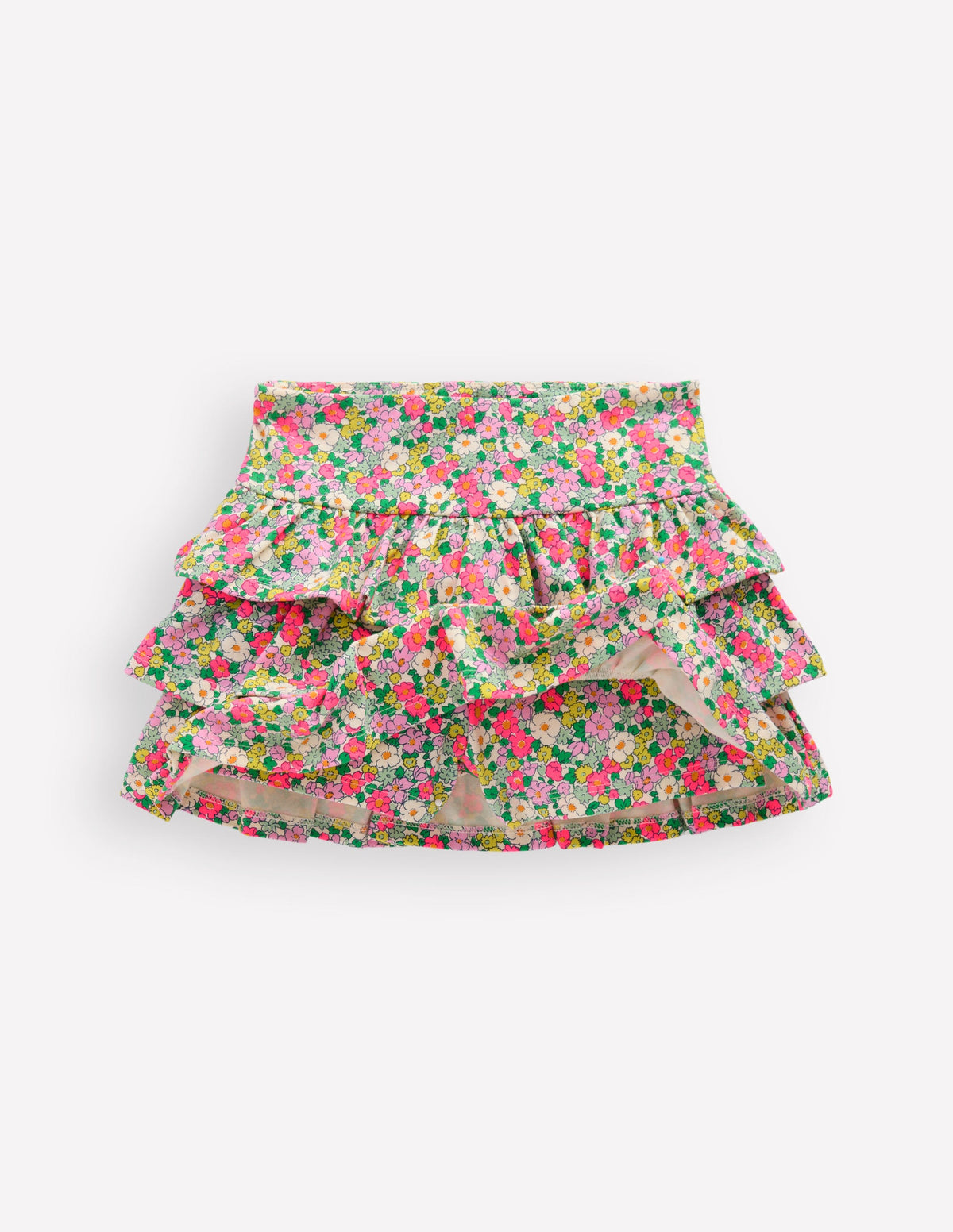 Frill Jersey Skort-Multi Summer Flowerbed - Image 4