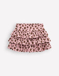 Frill Jersey Skort-Pink Leopard