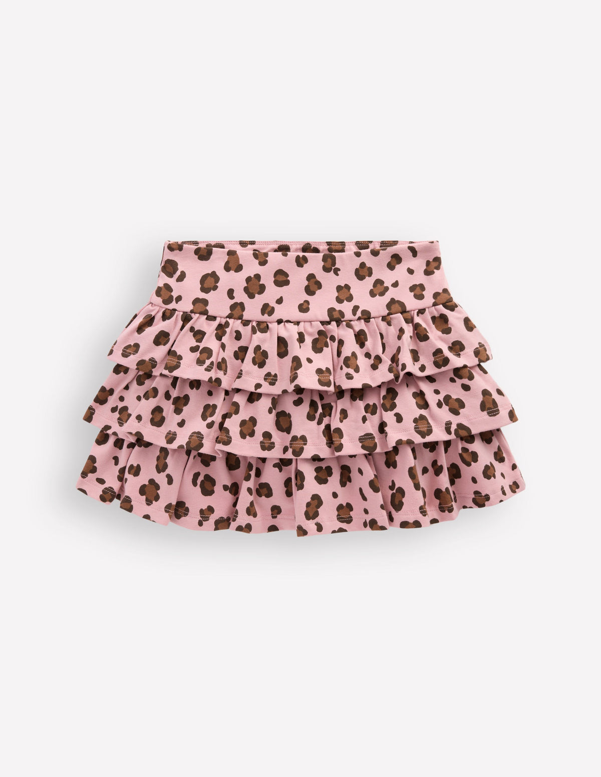 Frill Jersey Skort-Pink Leopard - Image 1