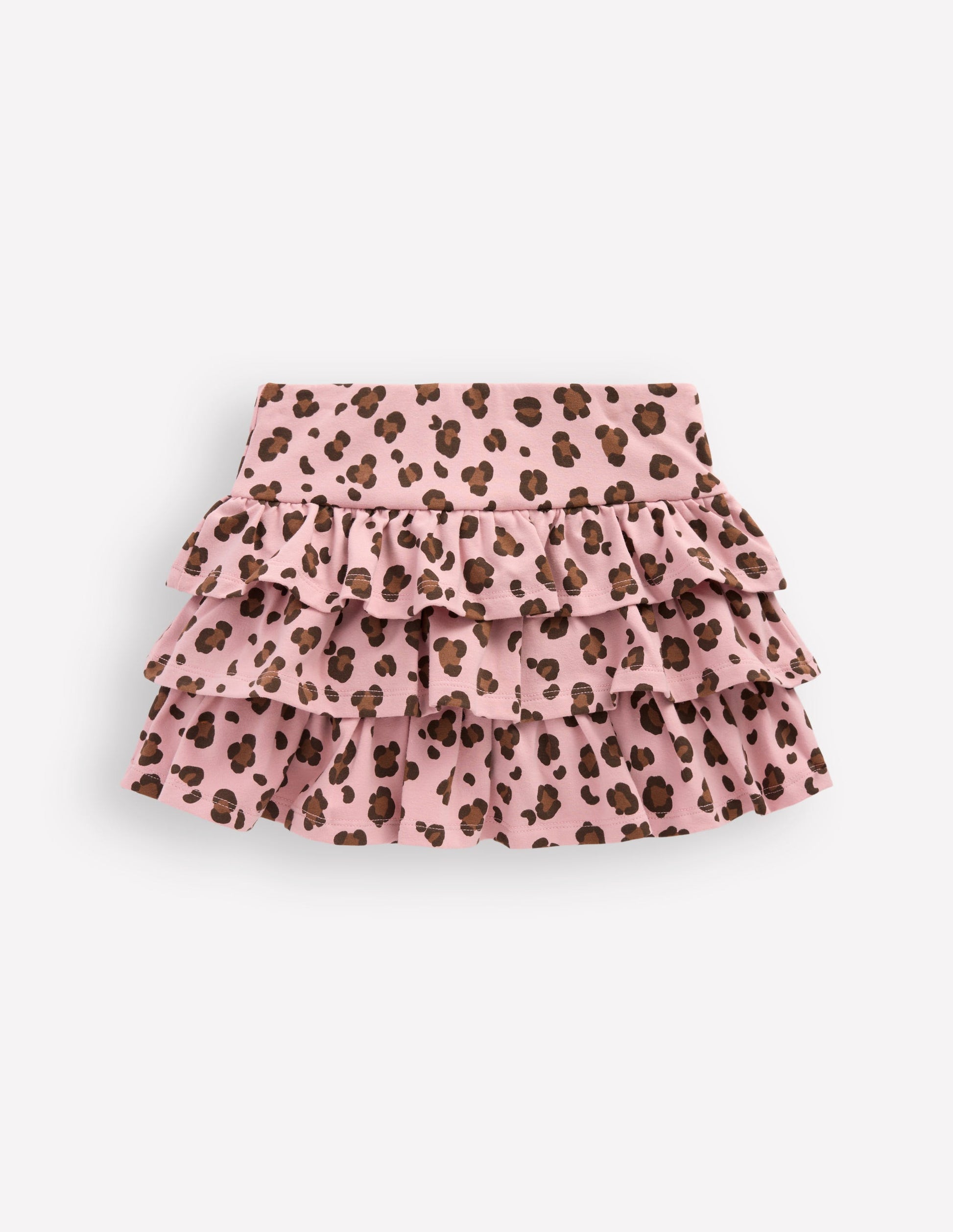 Frill Jersey Skort-Pink Leopard-2