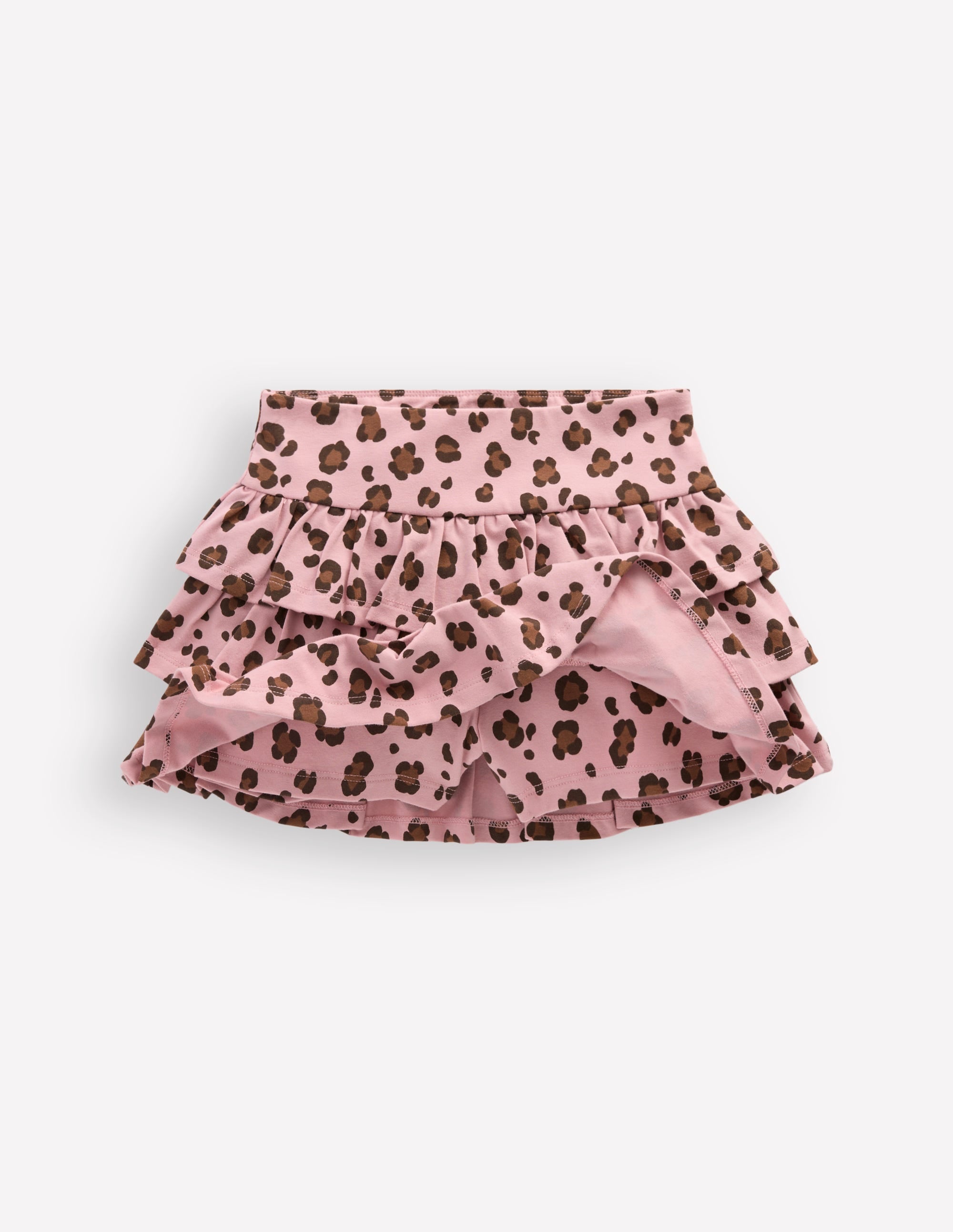 Frill Jersey Skort-Pink Leopard - Image 4