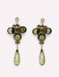 Coloured Glass Earrings-Green