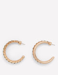 Large Jewel Hoops-Green