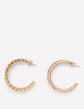 Large Jewel Hoops-Clear