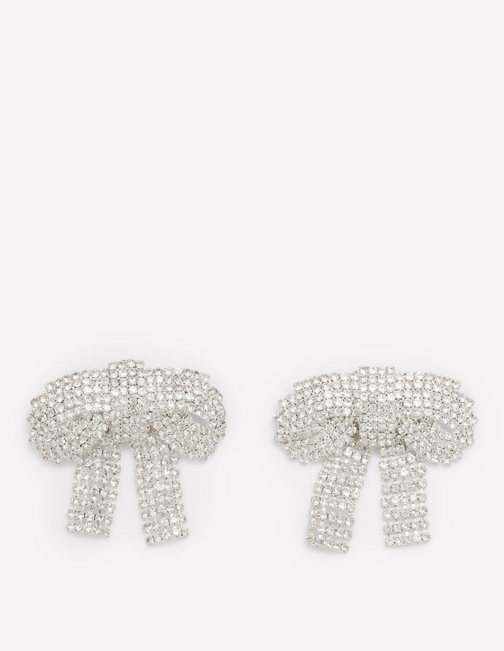 Jewel Bow Earrings-Clear