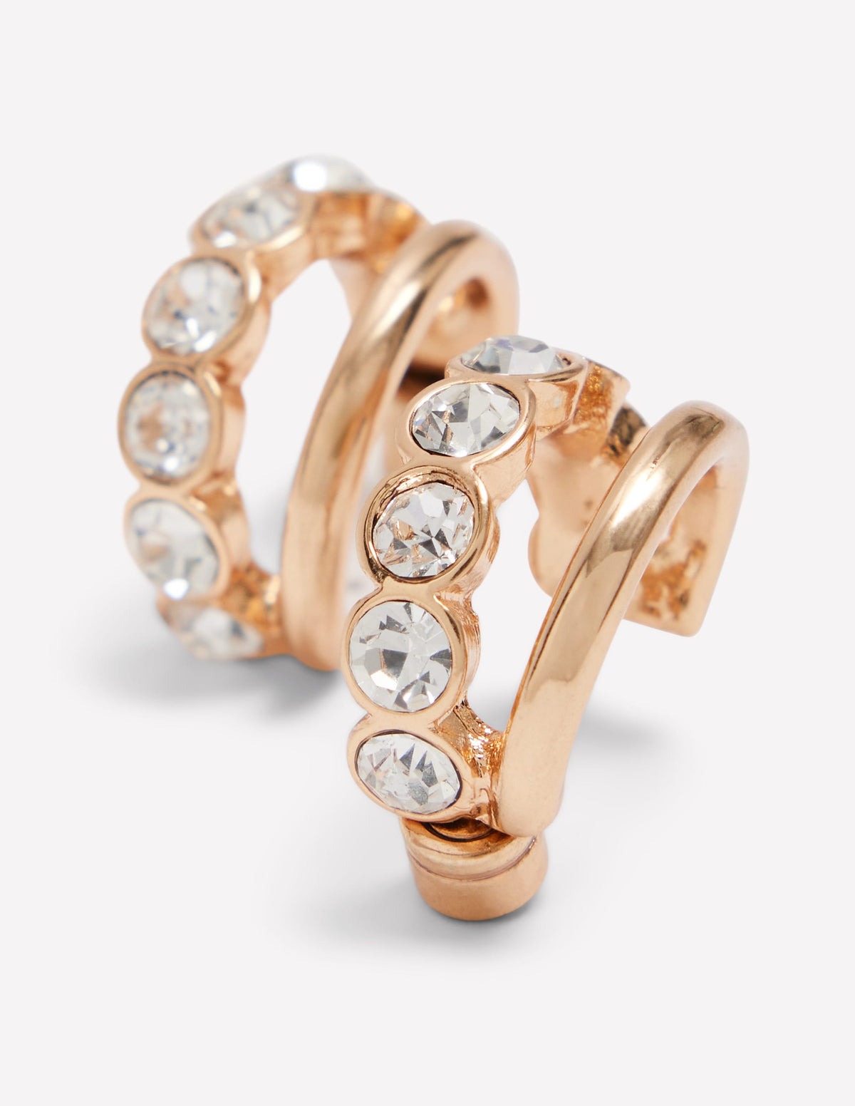 Small Jewel Hoops-Clear-3