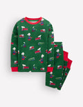 Snug Long John Pyjamas-Trains