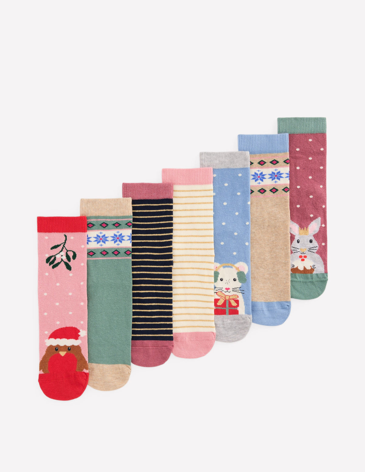 7-pack Socks-Festive animals - Image 1