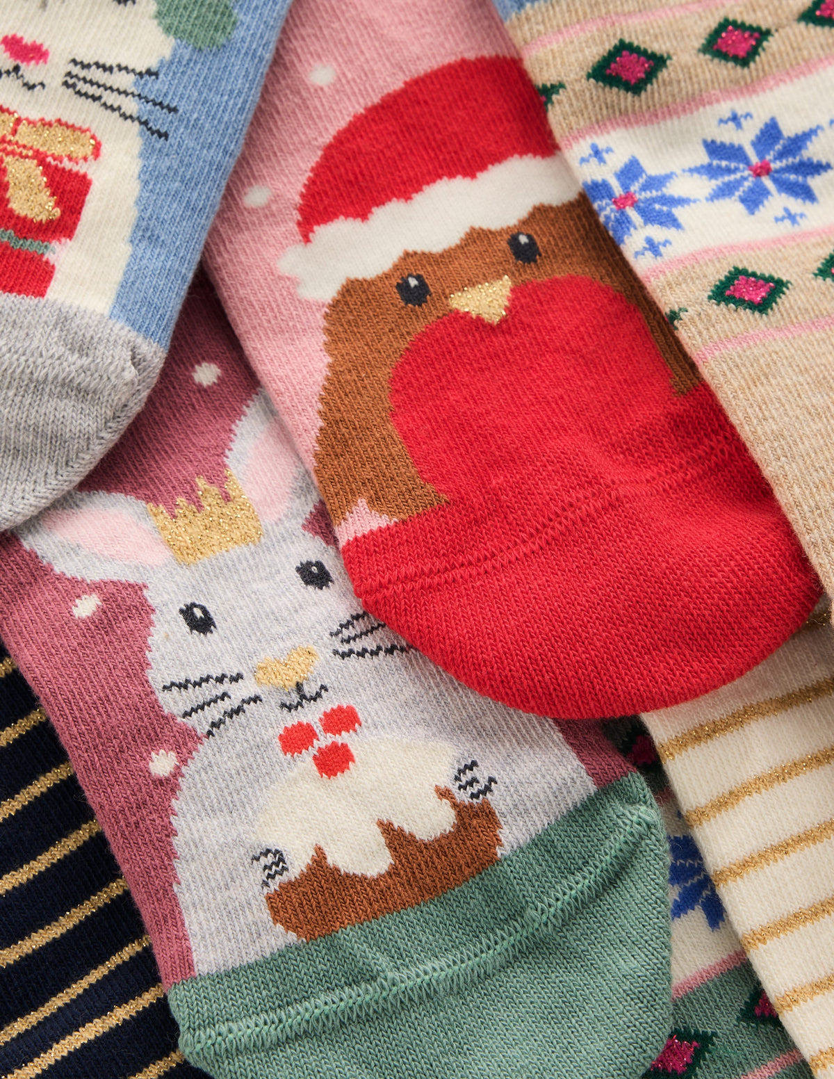 7-pack Socks-Festive animals-2