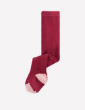Baby Ribbed Tights-Sweet Cherry