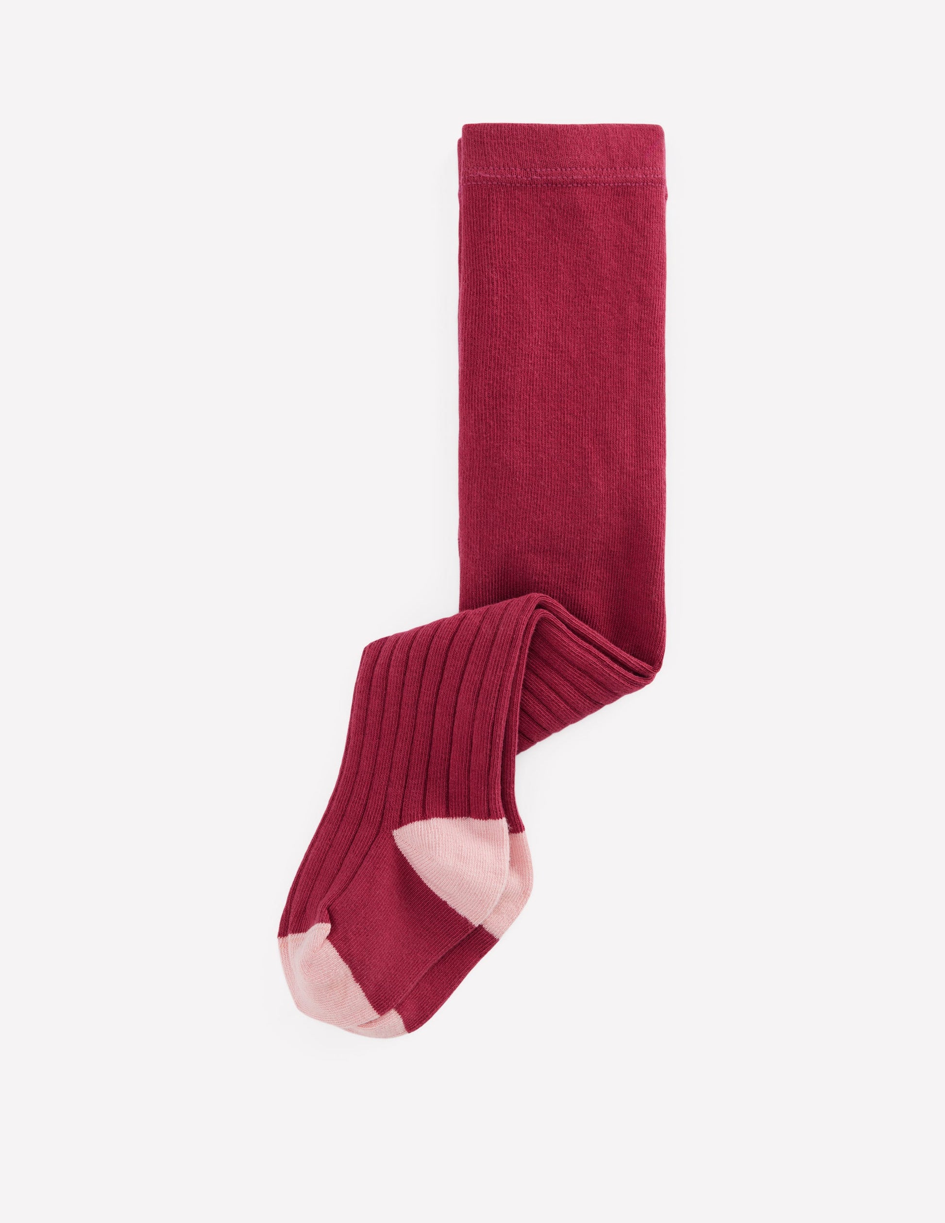 Baby Ribbed Tights-Sweet Cherry-1