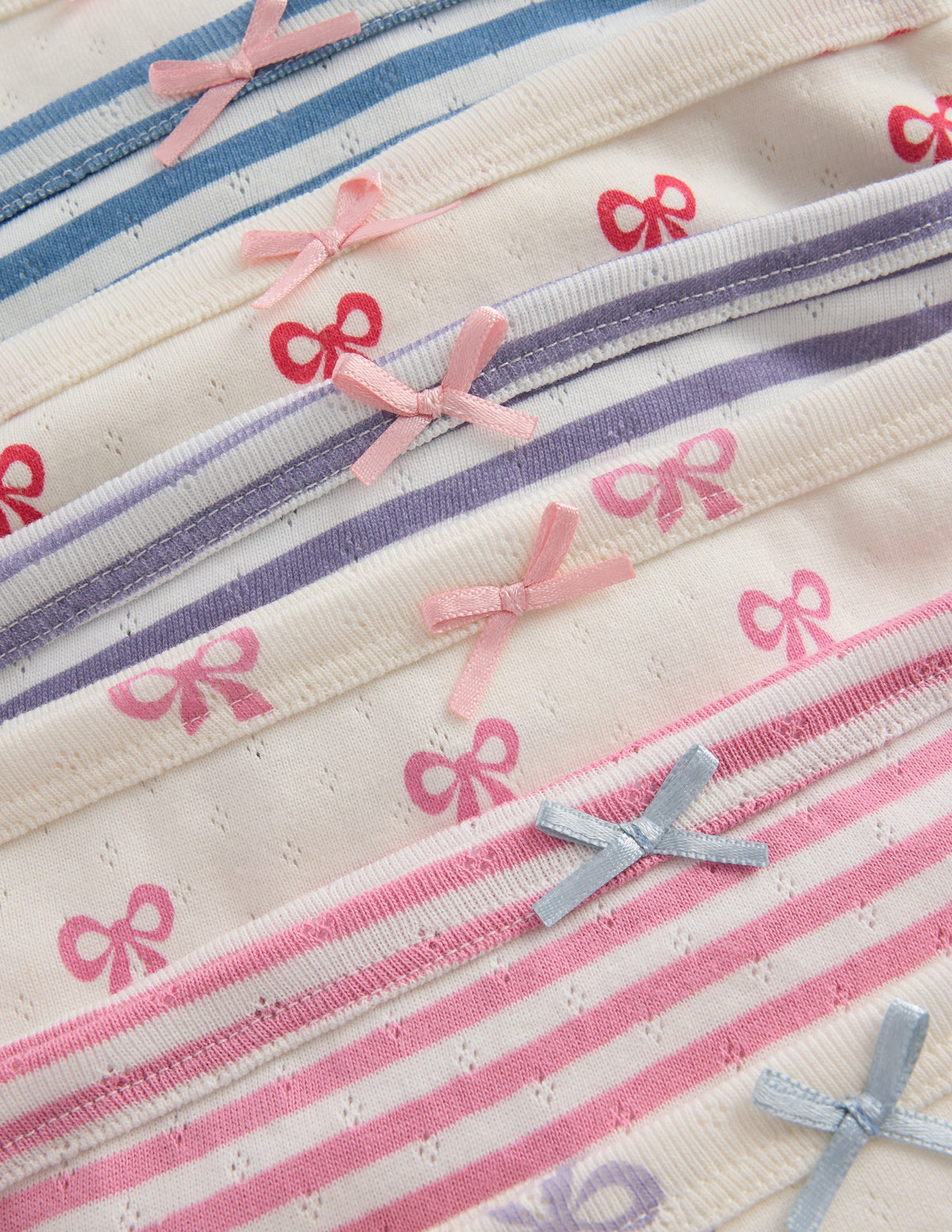 7-pack Pointelle Pants-Bows-3