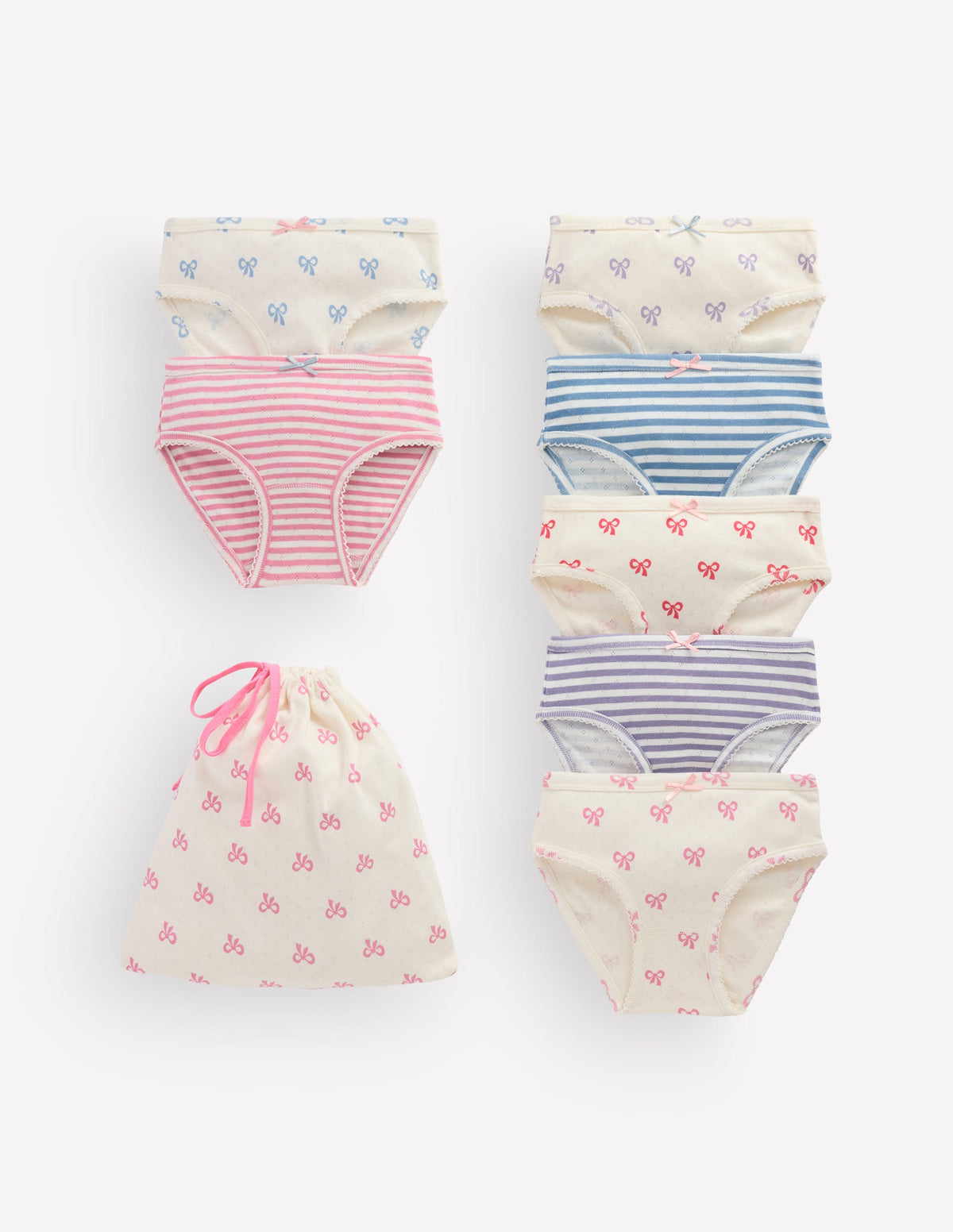 7-pack Pointelle Pants-Bows - Image 1