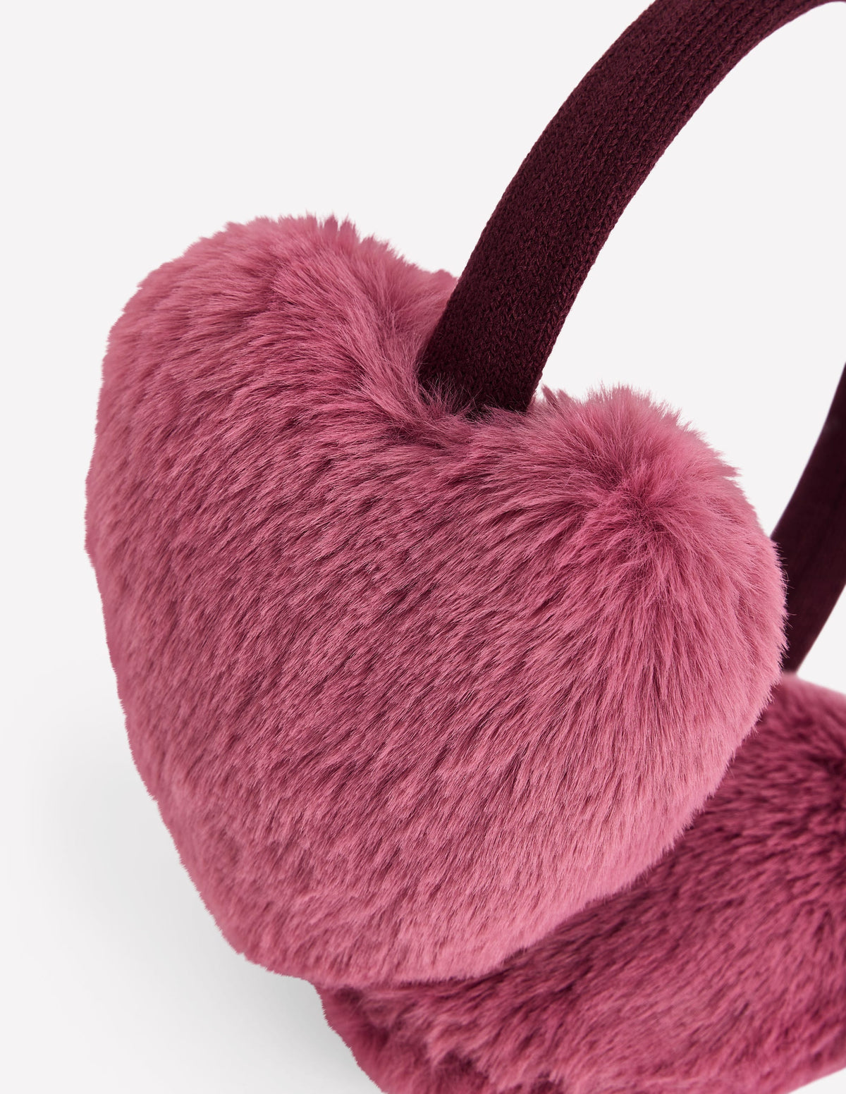 Novelty Ear Muffs-Pink Heather Heart-2