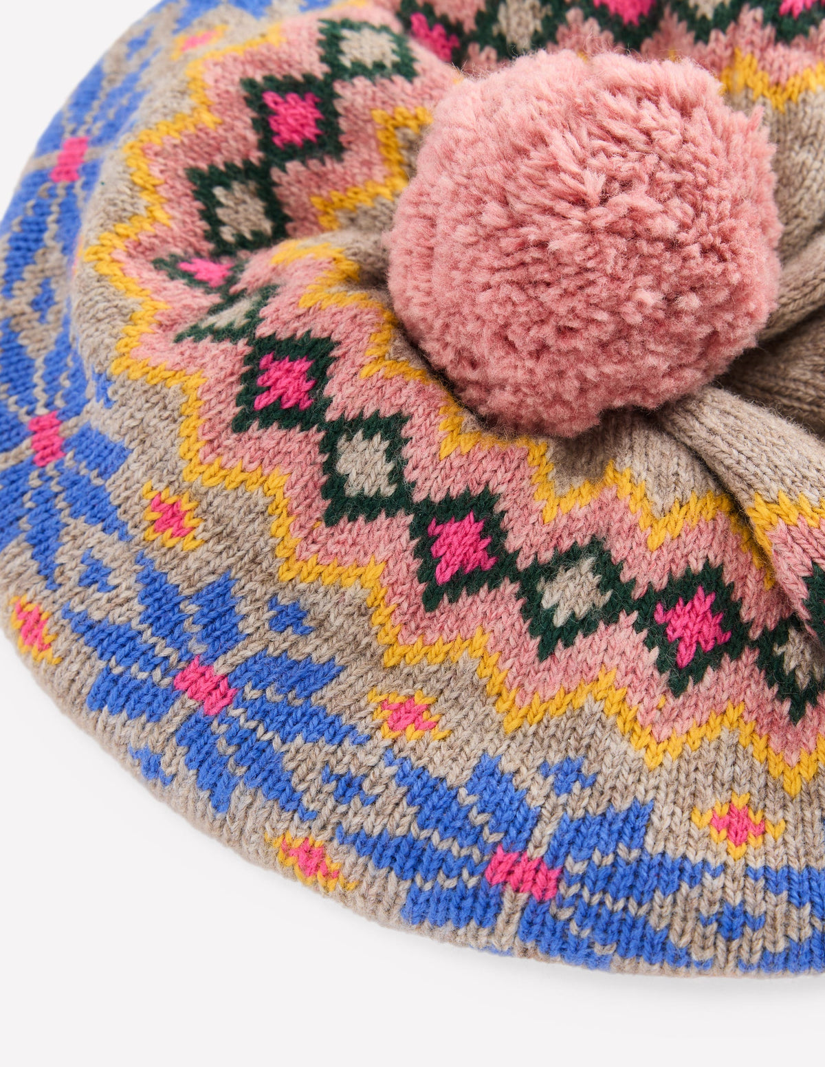 Fair Isle Beret-Mink Melange-2