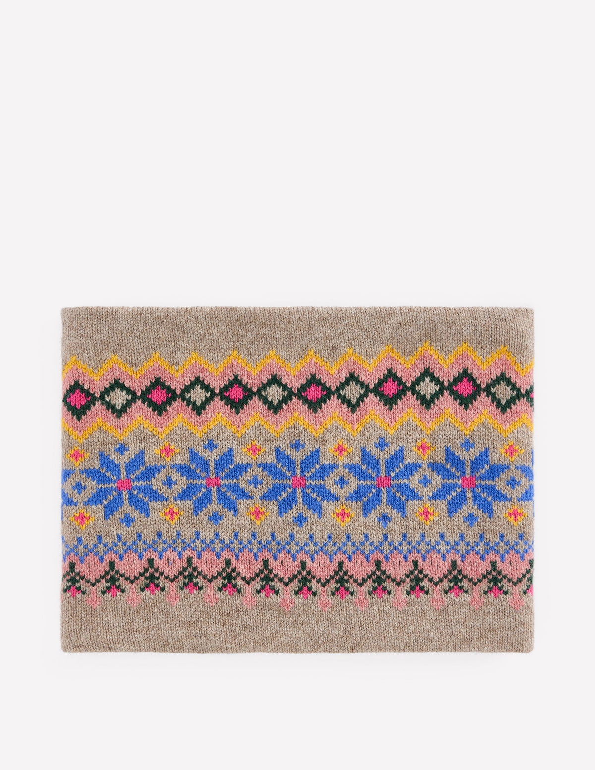 Fair Isle Snood-Mink Melange - Image 1