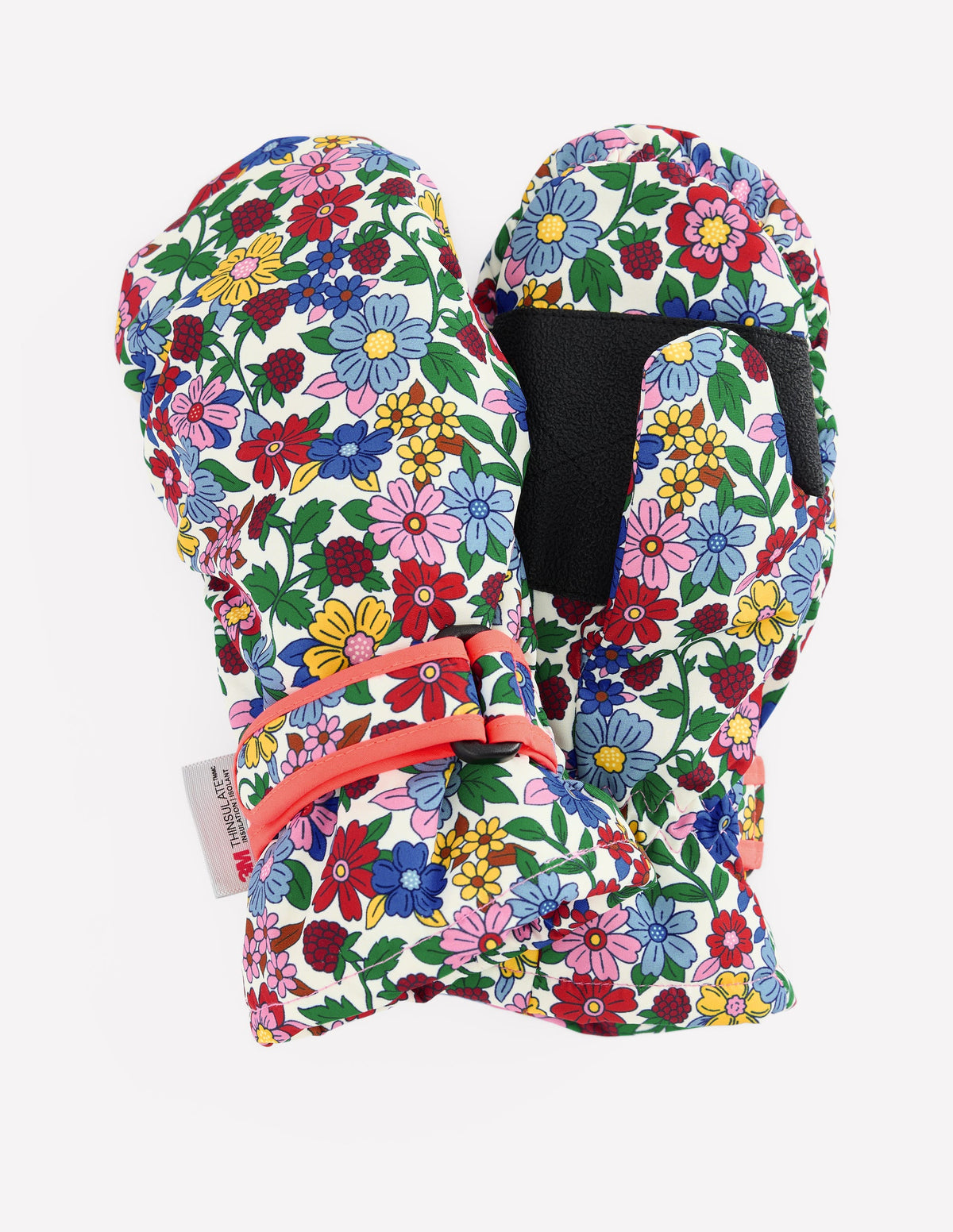 All Weather Mittens-Pink Ditsy Floral - Image 1