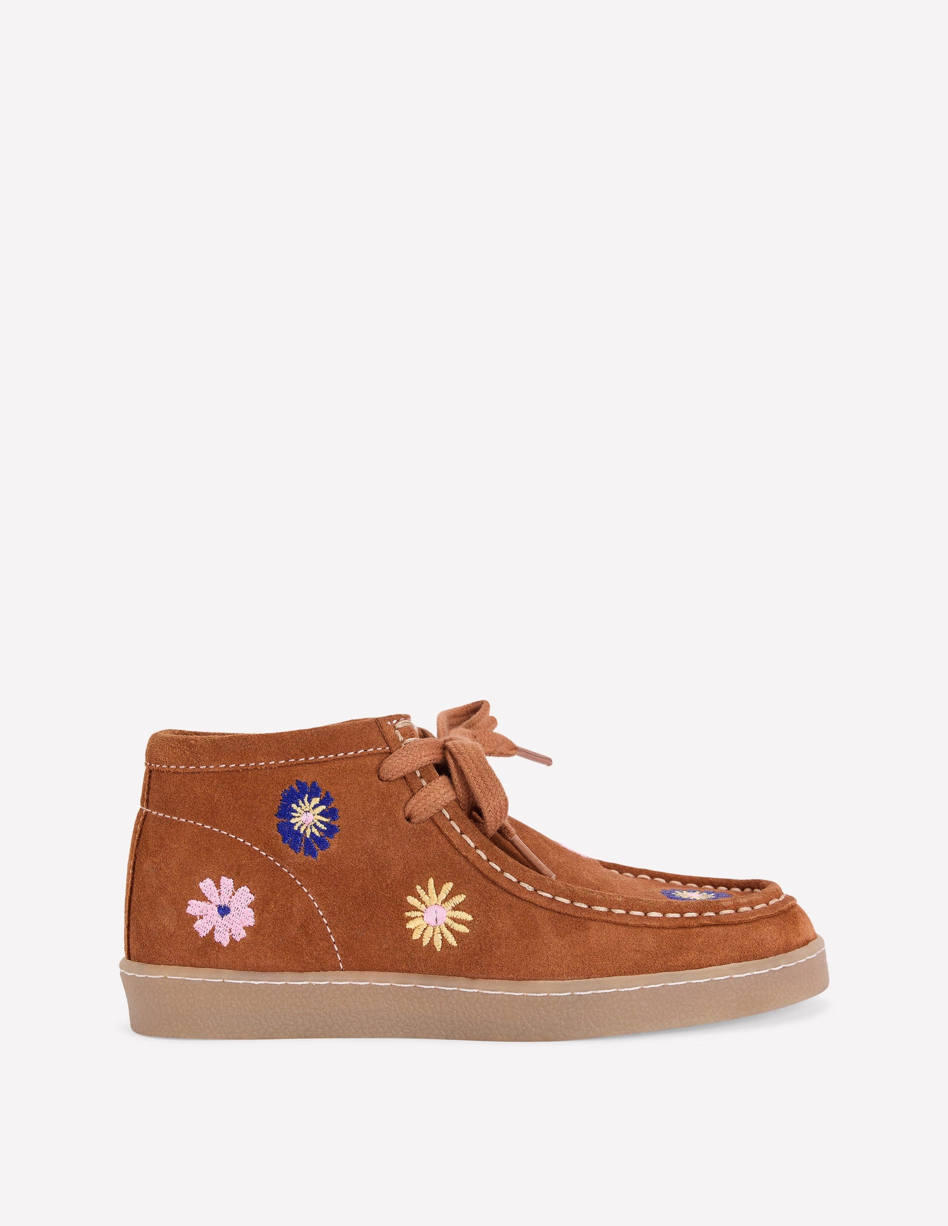 Suede Moccasin Shoe-Tan Embroidery-1