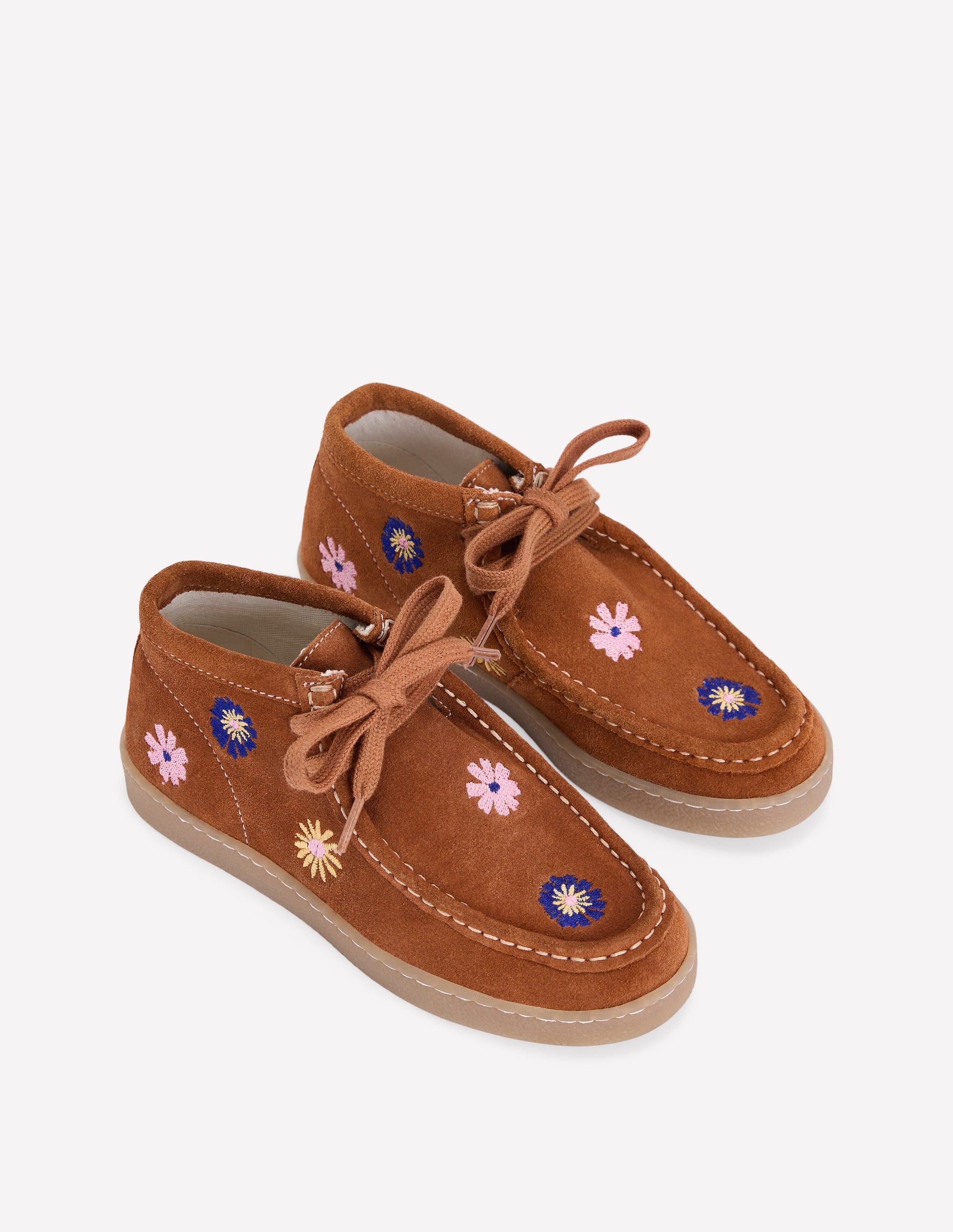 Suede Moccasin Shoe-Tan Embroidery - Image 2