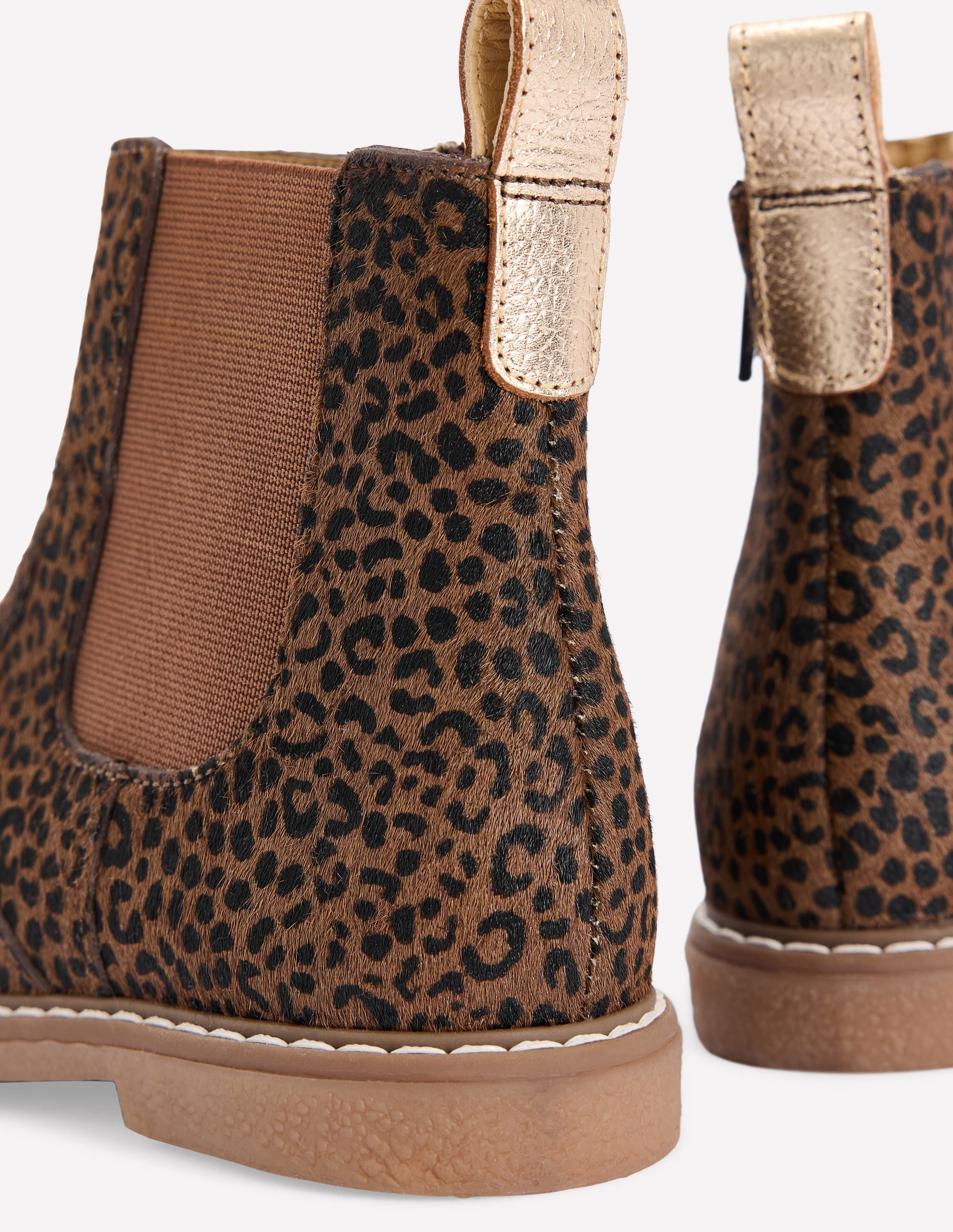Leather Chelsea Boots-Leopard - Image 3