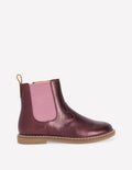 Leather Chelsea Boots-Metallic