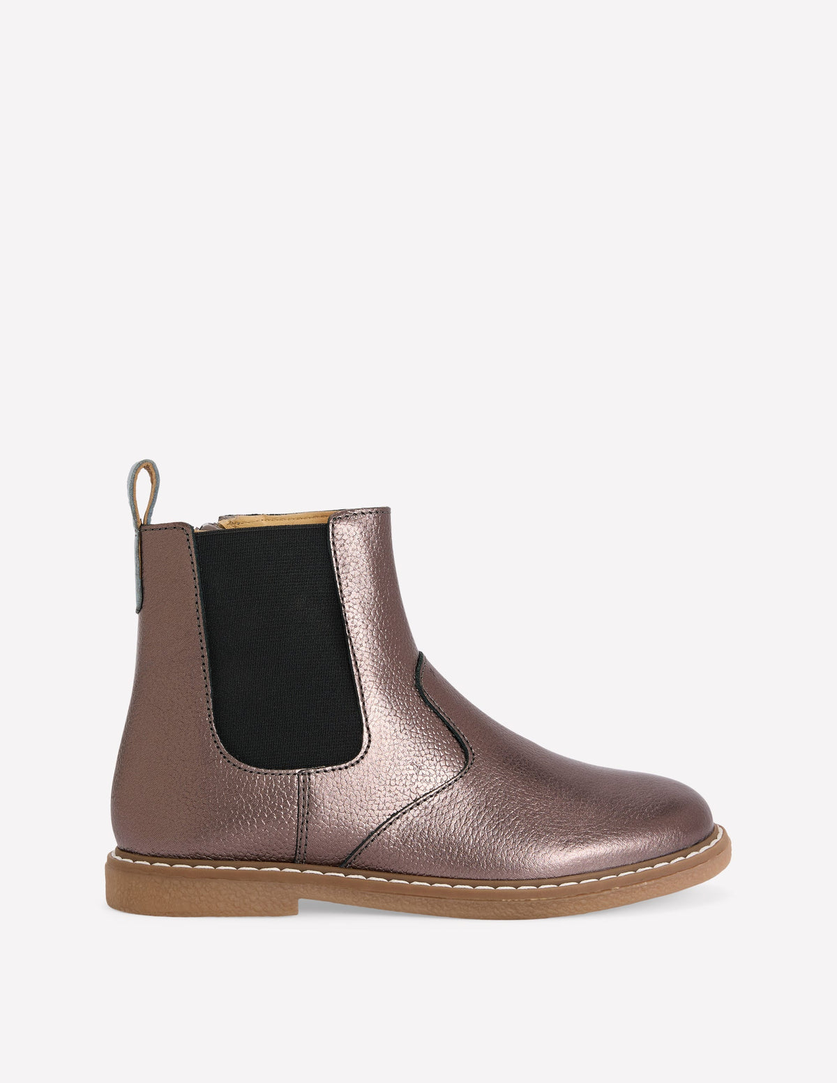 Leather Chelsea Boots-Silver-1