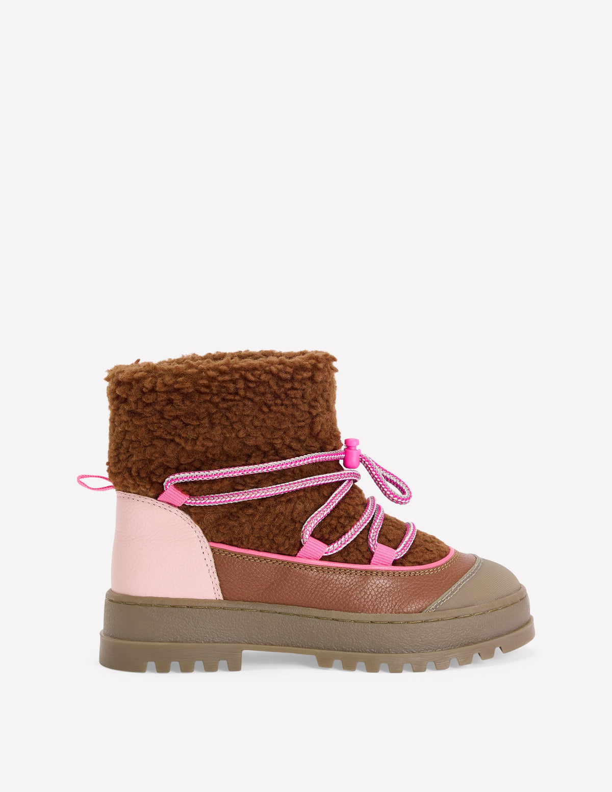 Borg Adventure Boots-Pink and Brown - Image 1