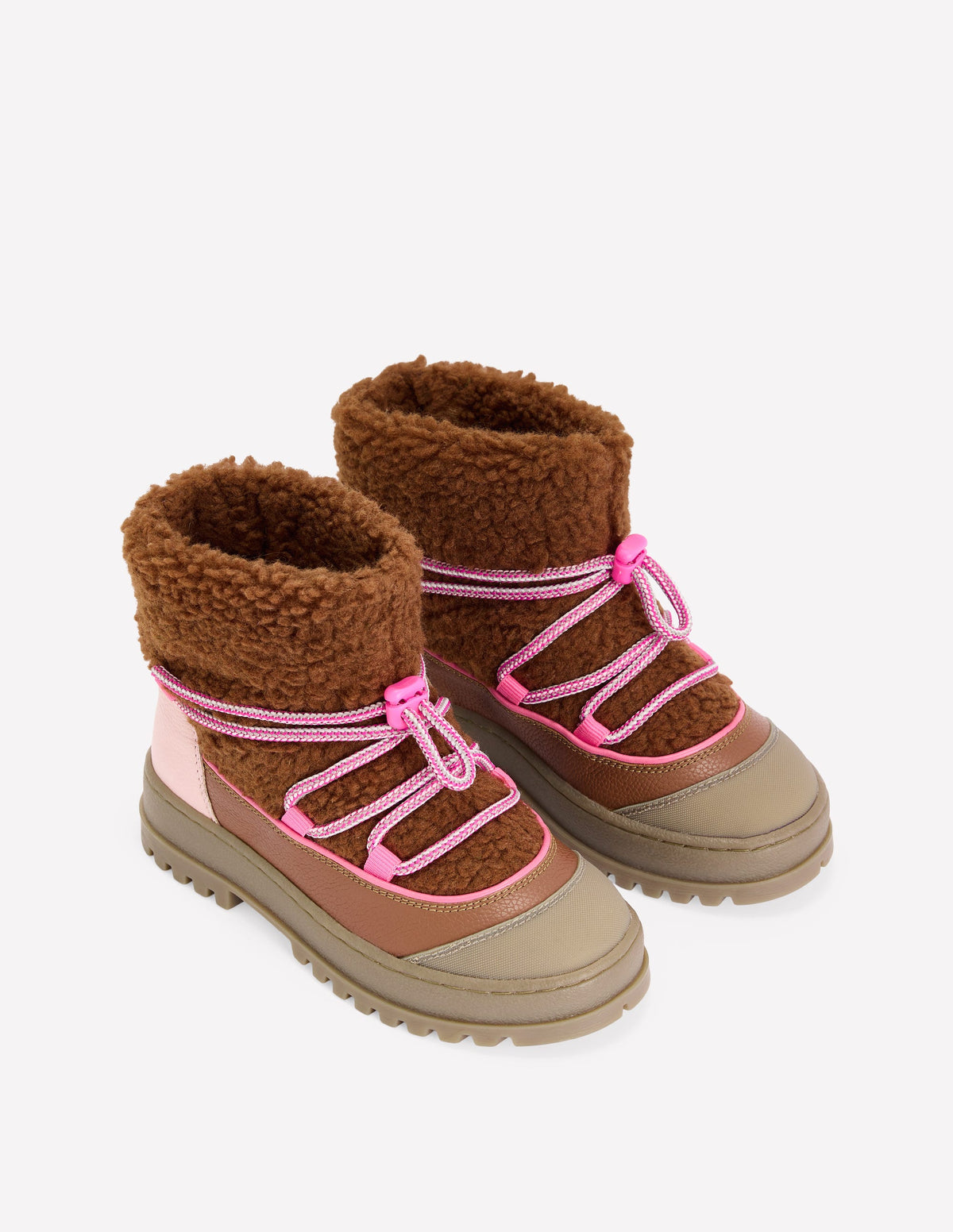 Borg Adventure Boots-Pink and Brown - Image 2