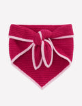 Triangle Knitted Scarf-Red Bud