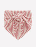 Triangle Knitted Scarf-Pink Marl Stripe