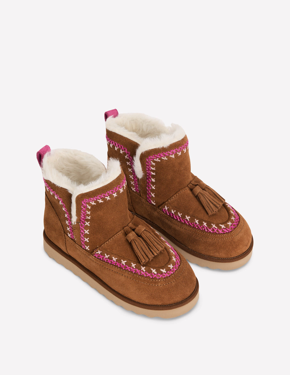 Embroidered Cosy Boots-Tan - Image 2