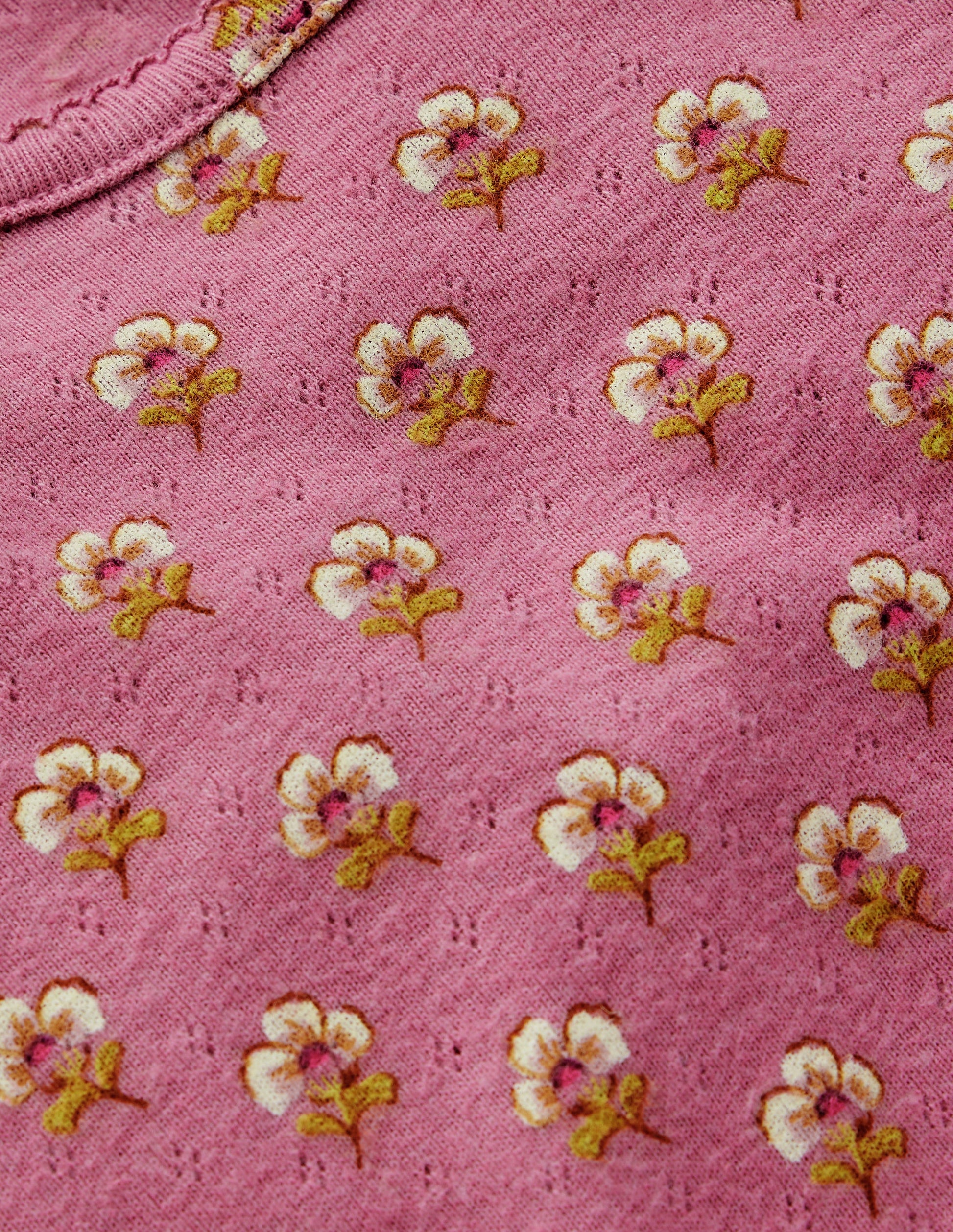 Long Sleeve Pointelle Top-Heather Rose Floral-3