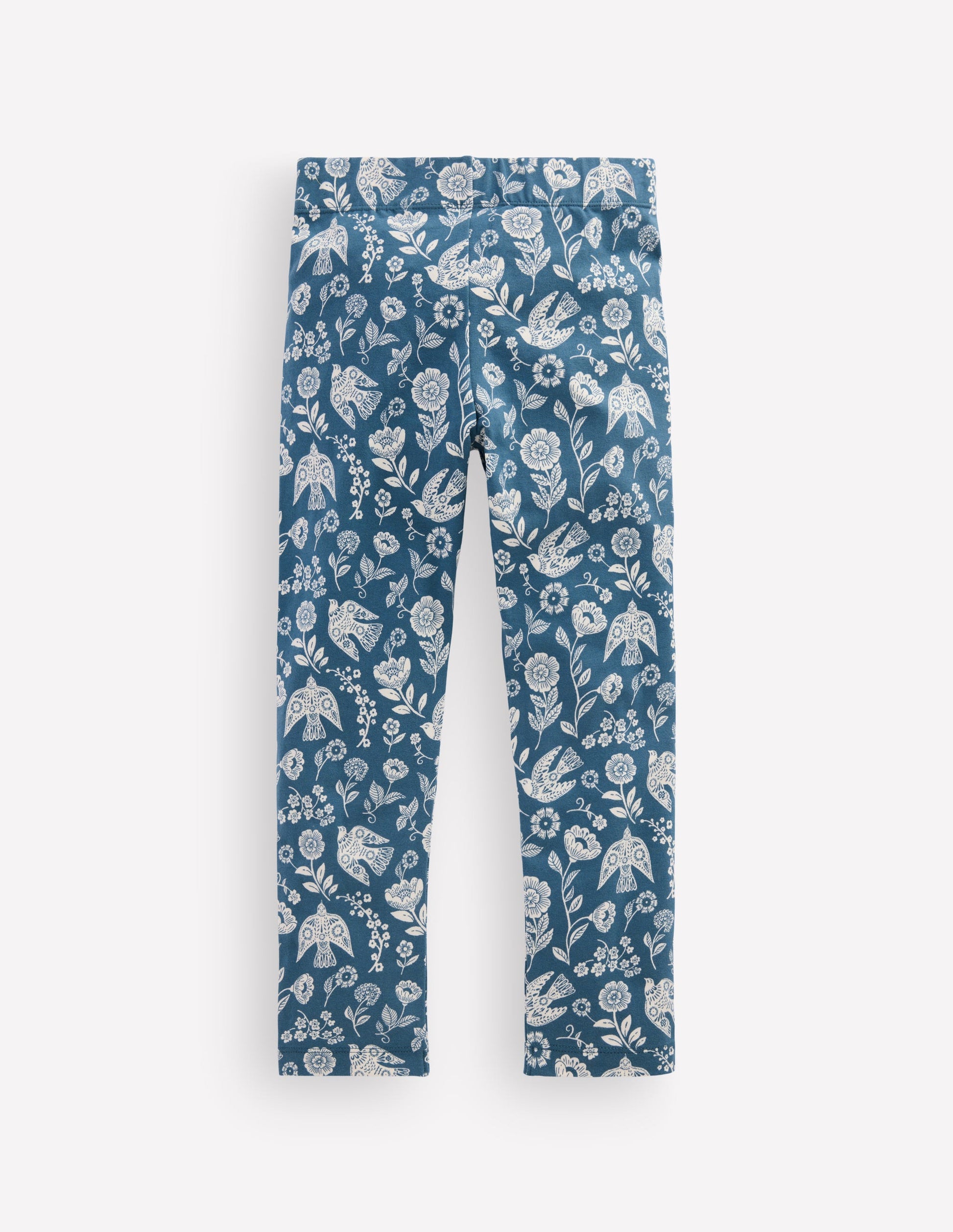 Fun Leggings-Sapphire Blue Floral Blue-2