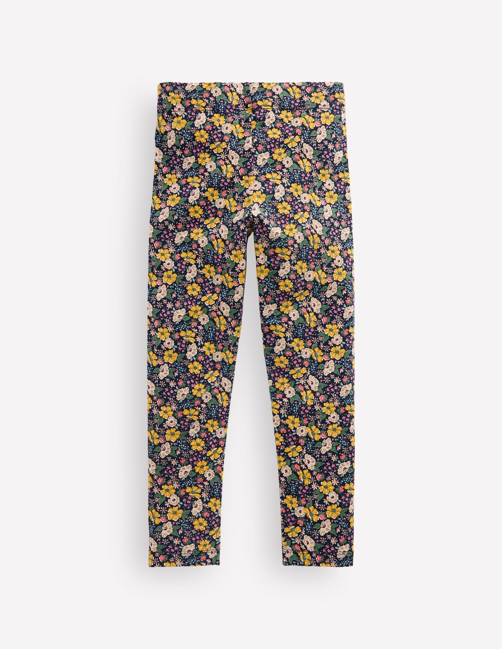 Fun Leggings-French Navy Mixed Flowerbed-2