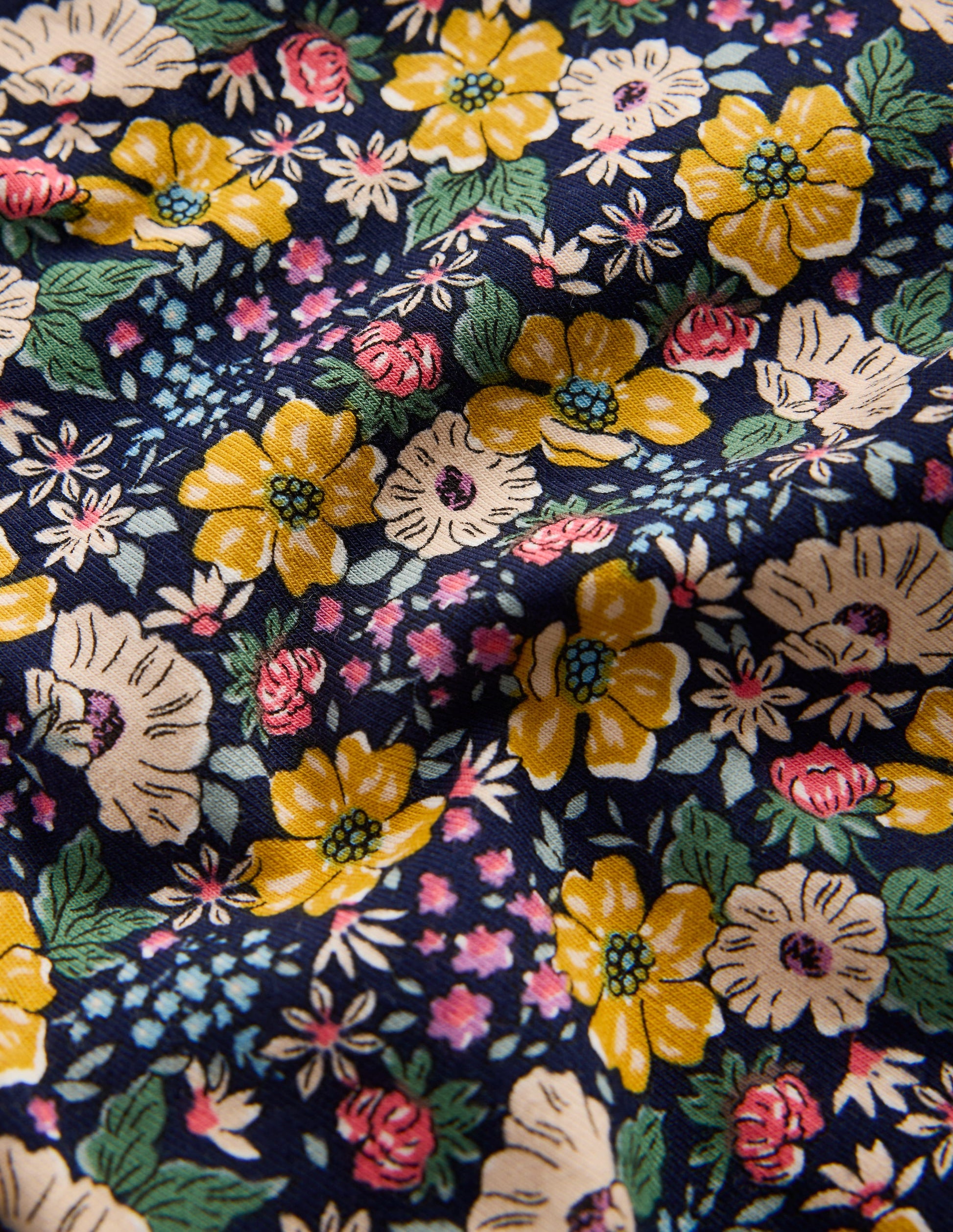 Fun Leggings-French Navy Mixed Flowerbed-3