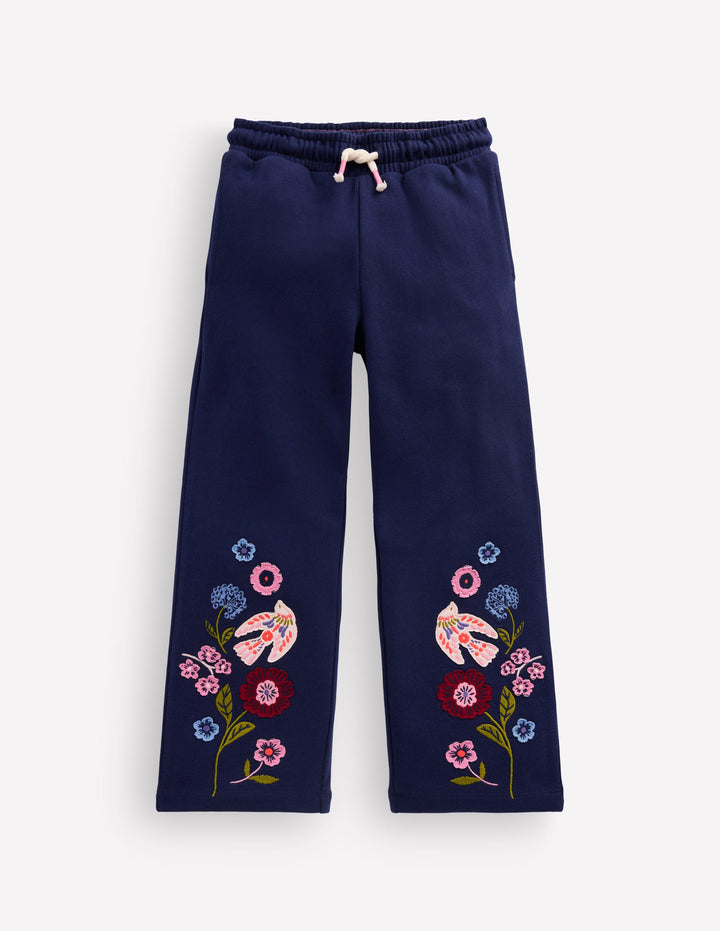 Bobbie Appliqué Joggers-Navy Birds