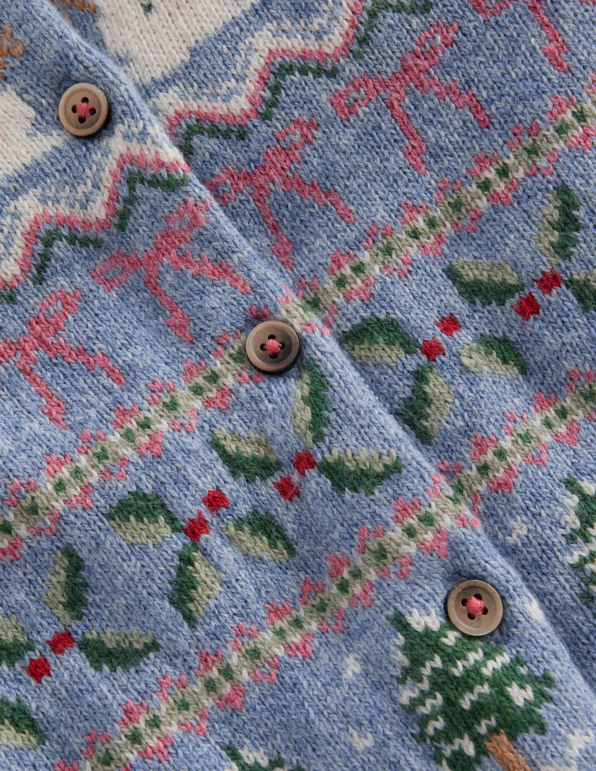 Edie Fair Isle Cardigan-Glacier Blue Snowy Christmas-8