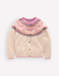 Edie Fair Isle Cardigan-Oatmeal Marl Pegasus