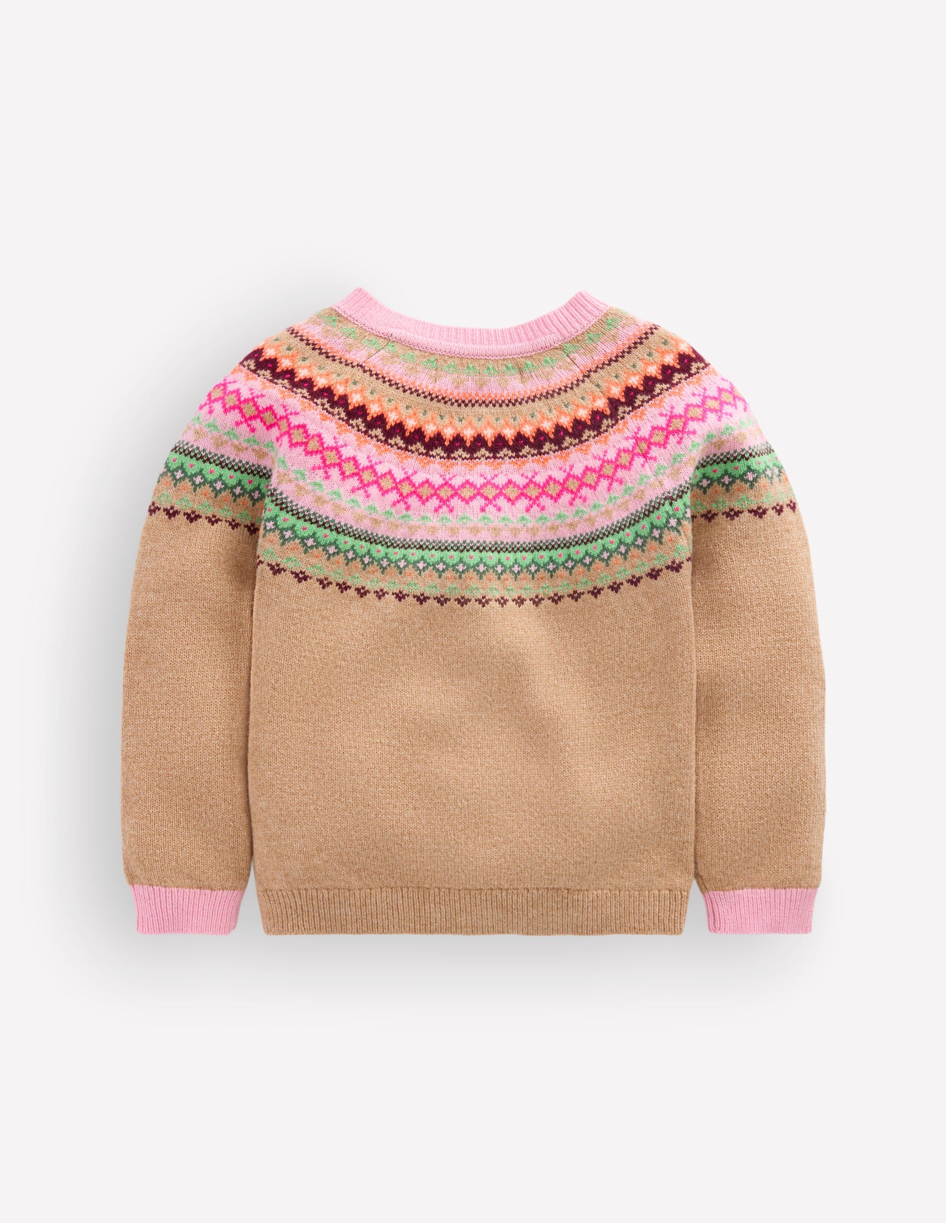 Edie Fair Isle Cardigan-Camel Multi Yoke-6