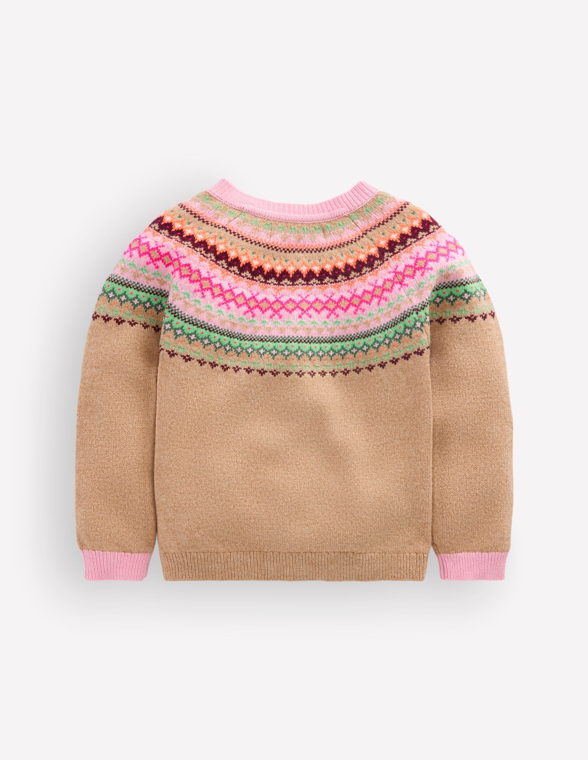 Edie Fair Isle Cardigan-Camel Multi Yoke - Image 6