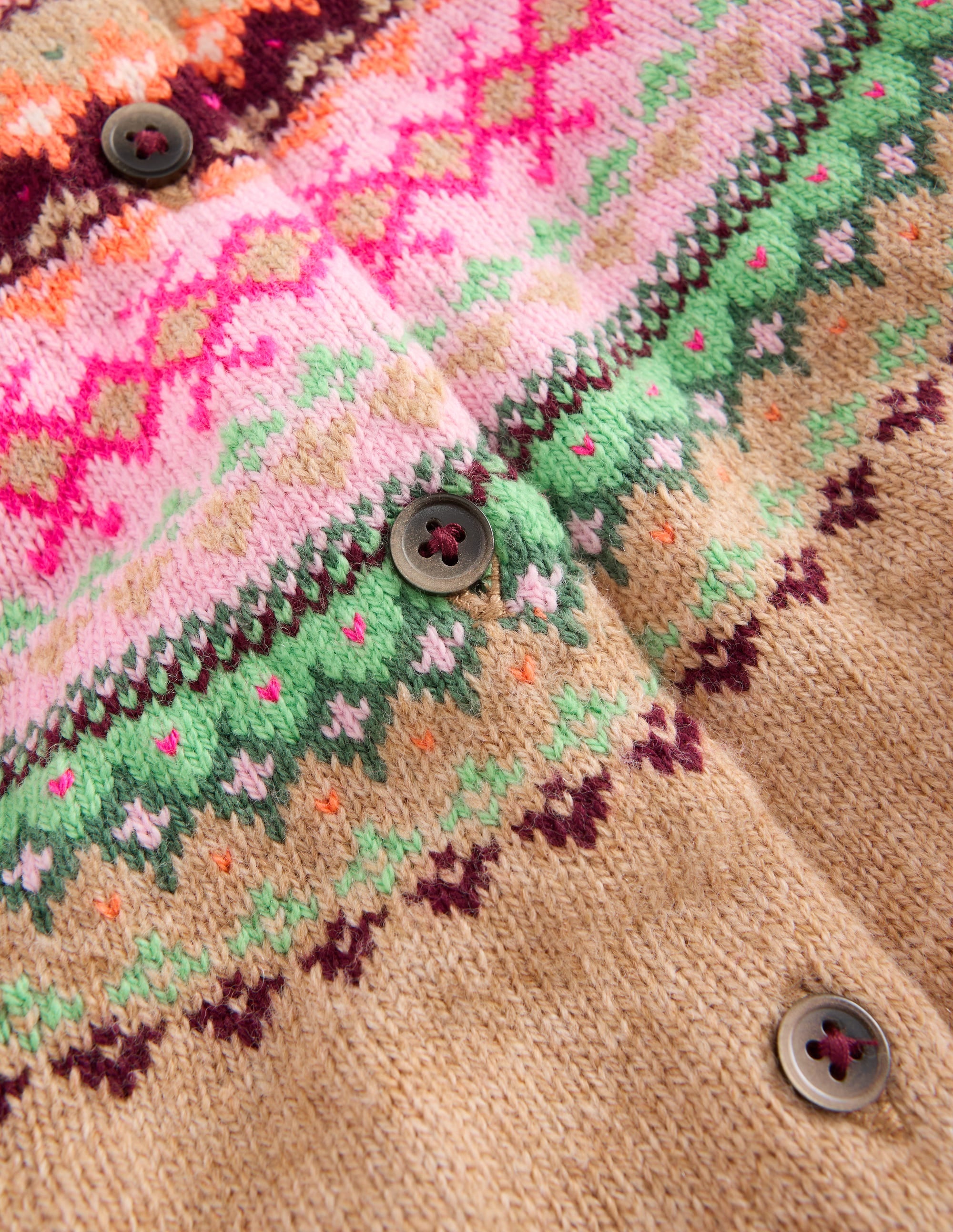 Edie Fair Isle Cardigan-Camel Multi Yoke - Image 7