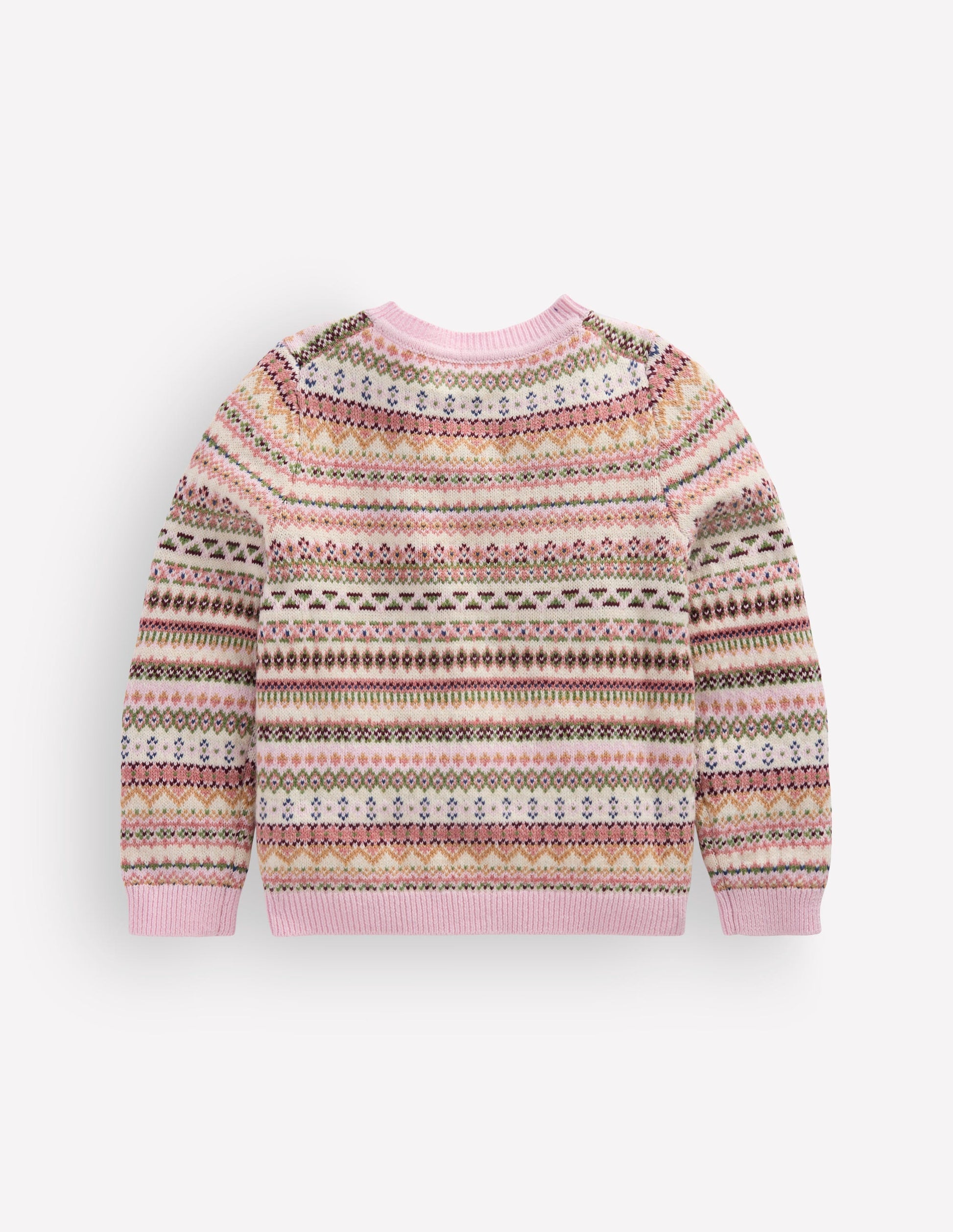 Edie Fair Isle Cardigan-Pink Heather Fair Isle-4