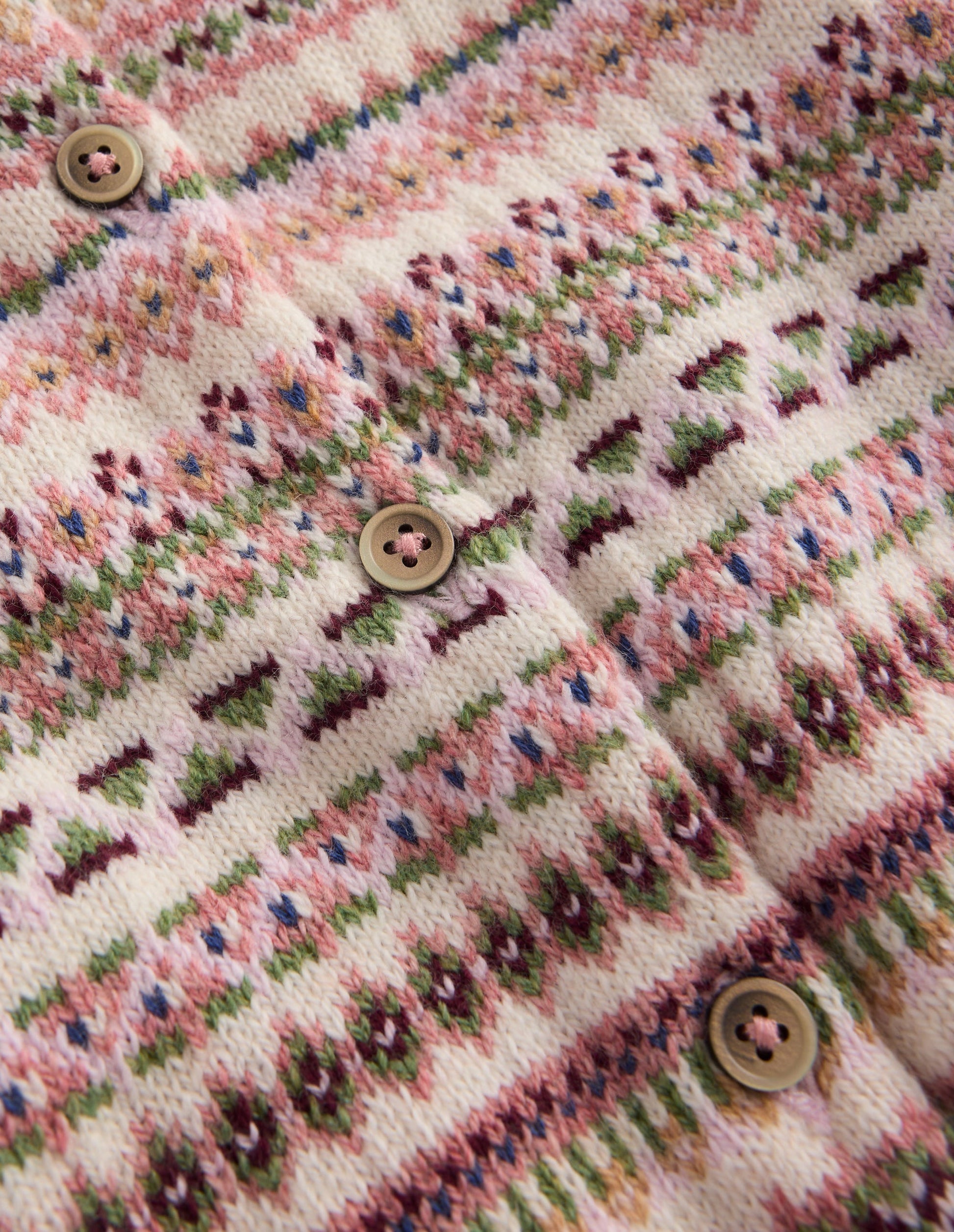 Edie Fair Isle Cardigan-Pink Heather Fair Isle-5