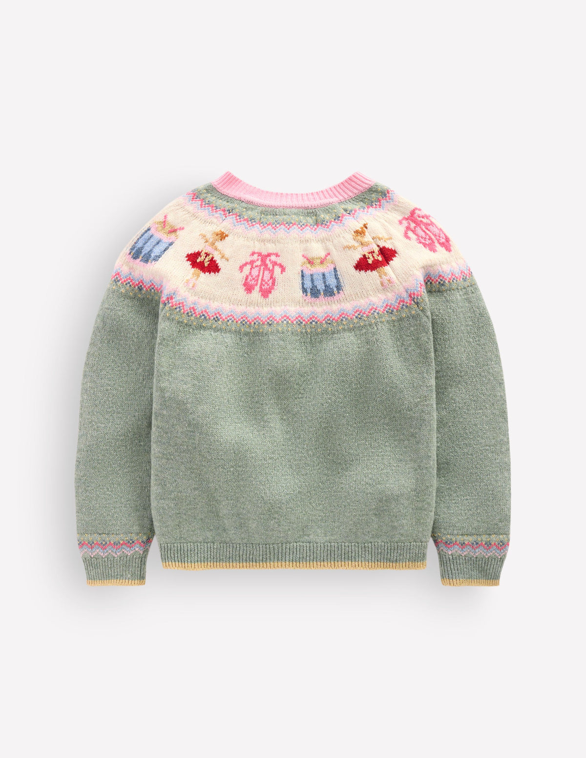 Edie Fair Isle Cardigan-Csarite Green Polar Post - Image 3