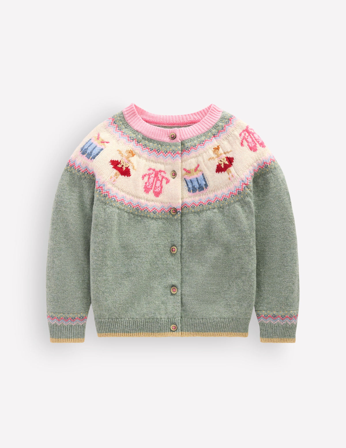 Edie Fair Isle Cardigan-Csarite Green Polar Post-2