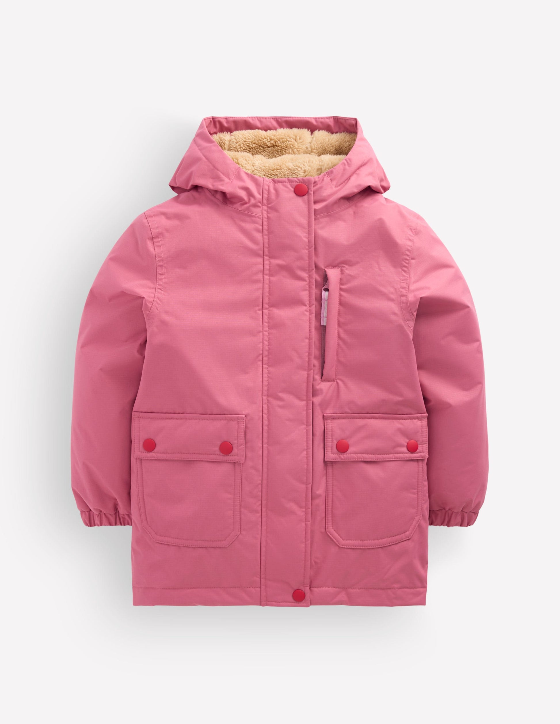 4-in-1 Waterproof Coat-Pink Heather-11