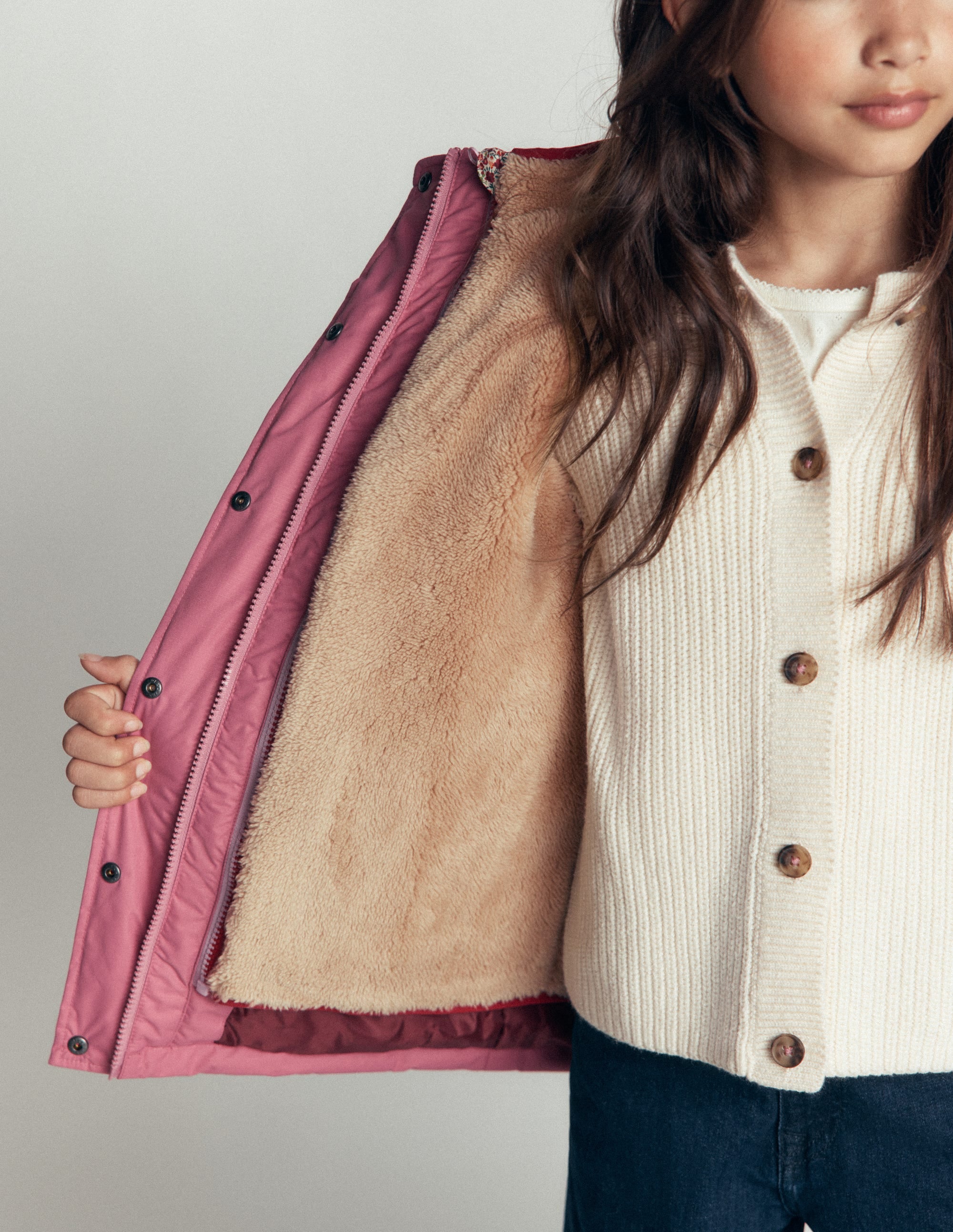 4-in-1 Waterproof Coat-Pink Heather - Image 5