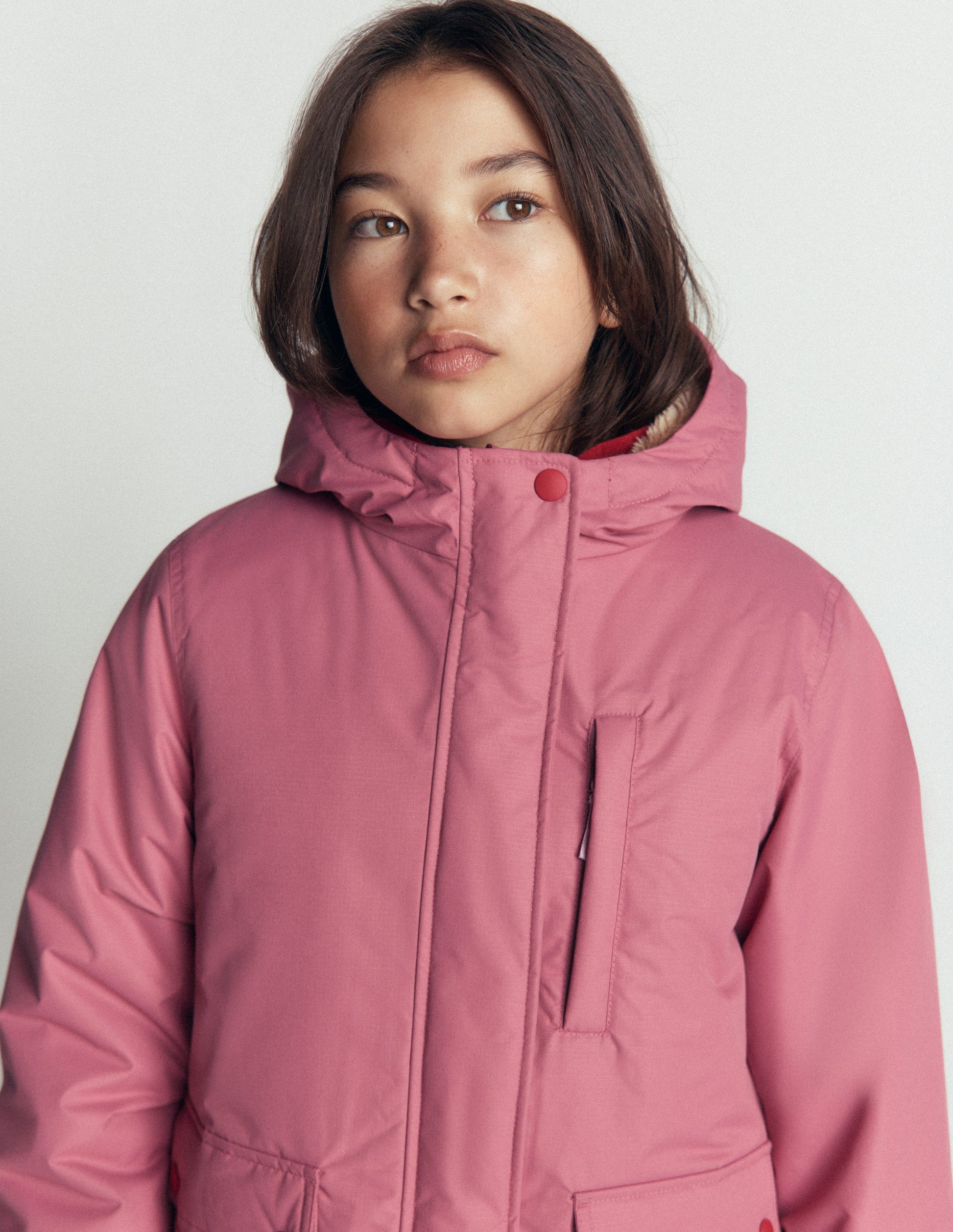 4-in-1 Waterproof Coat-Pink Heather-6